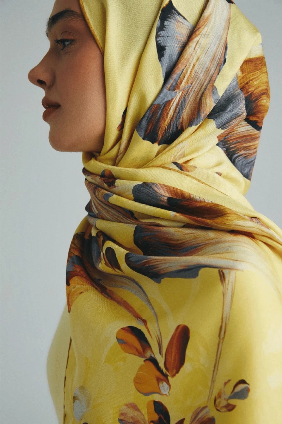 Maisa GEM COTTON SILK SCARF 70*190 CM - YELLOW