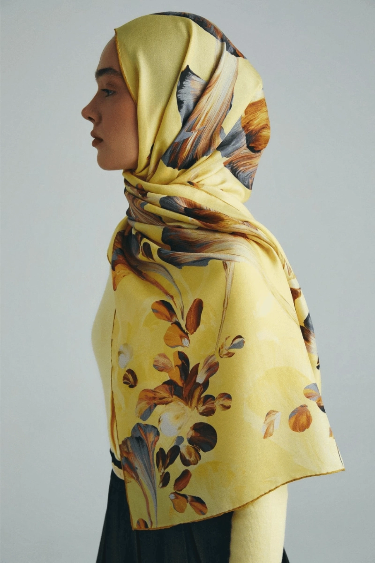 Maisa GEM COTTON SILK SCARF 70*190 CM - YELLOW