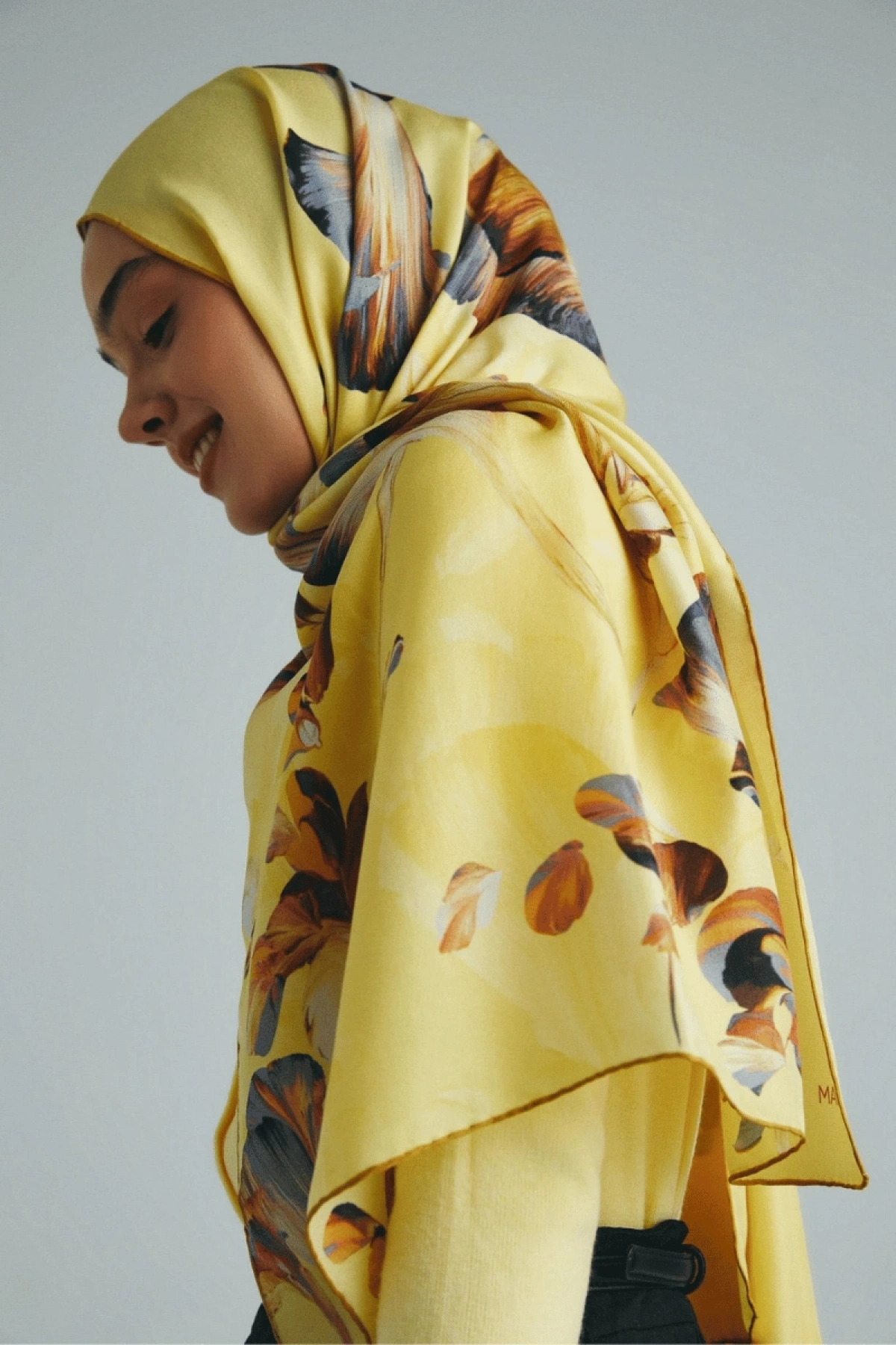Maisa GEM COTTON SILK SCARF 70*190 CM - YELLOW