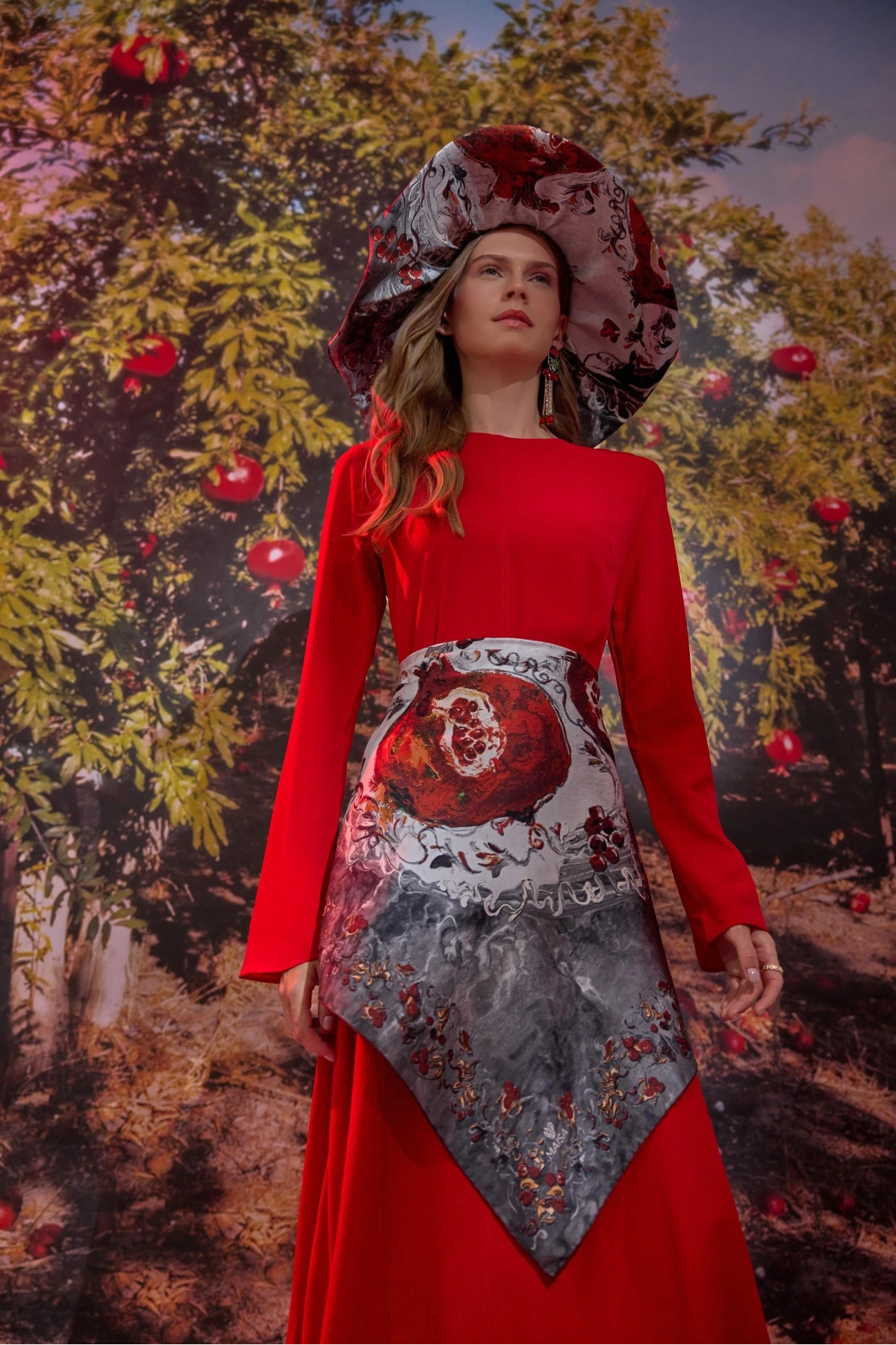 Maisa GÖKNAR MULBERRY İPEK EŞARP 90*90 CM - BORDO