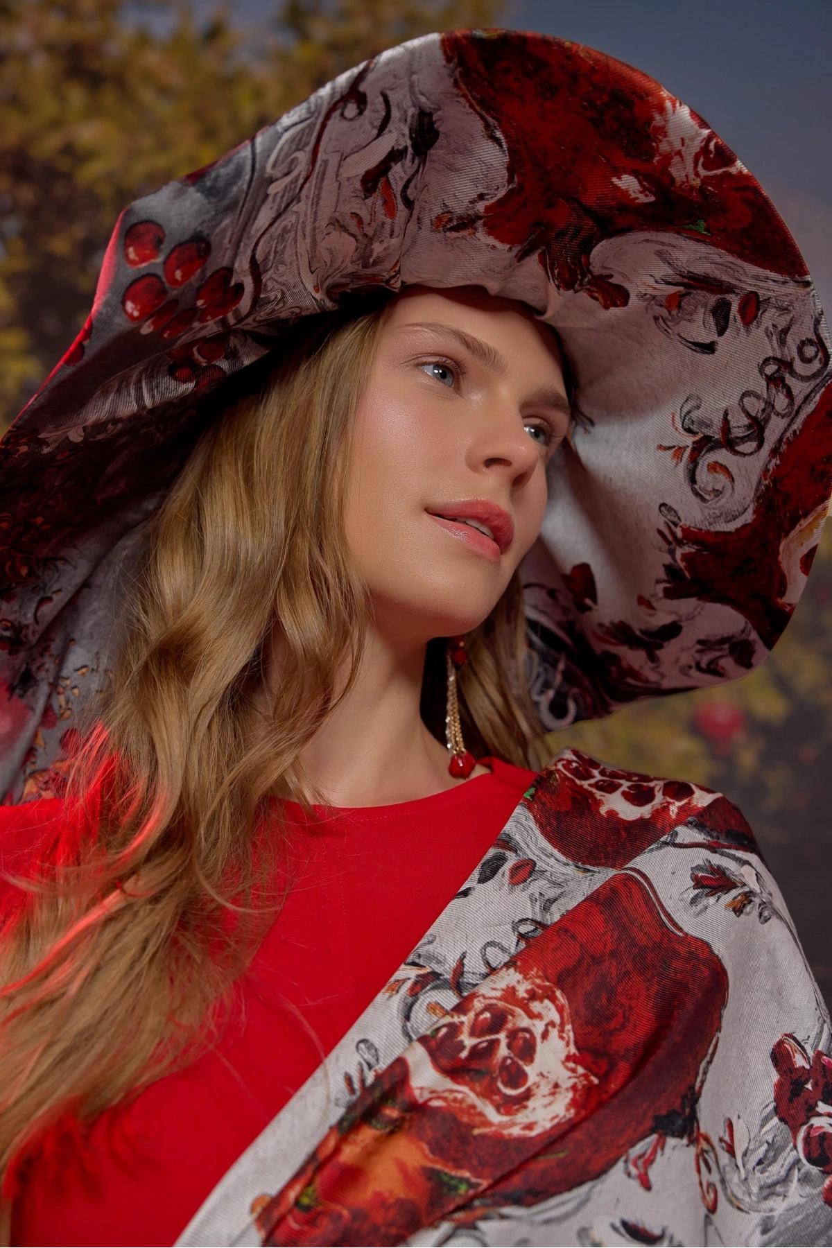 Maisa GÖKNAR MULBERRY İPEK EŞARP 90*90 CM - BORDO