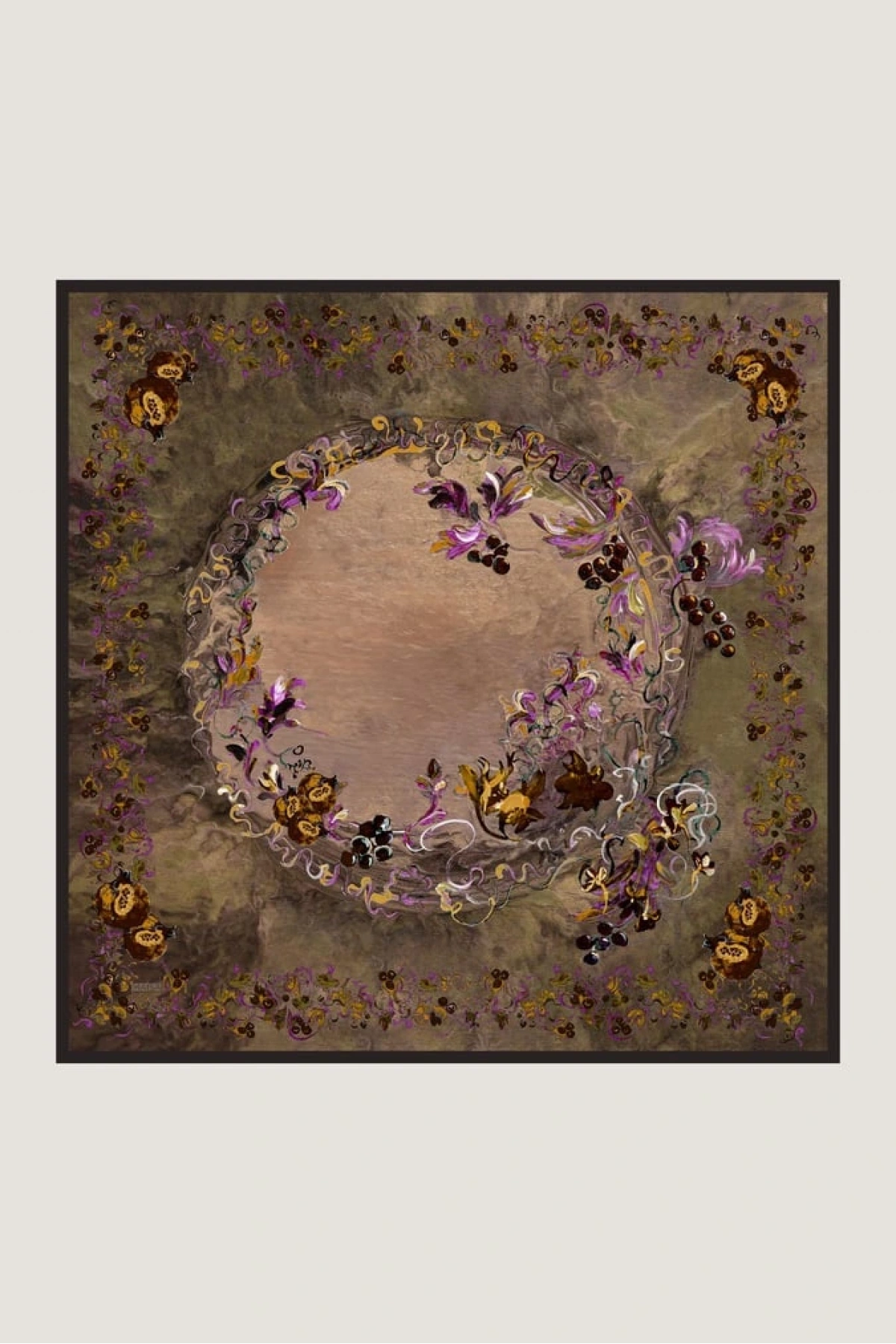 Maisa GÖKNAR MULBERRY İPEK EŞARP 90*90 CM - CAMEL