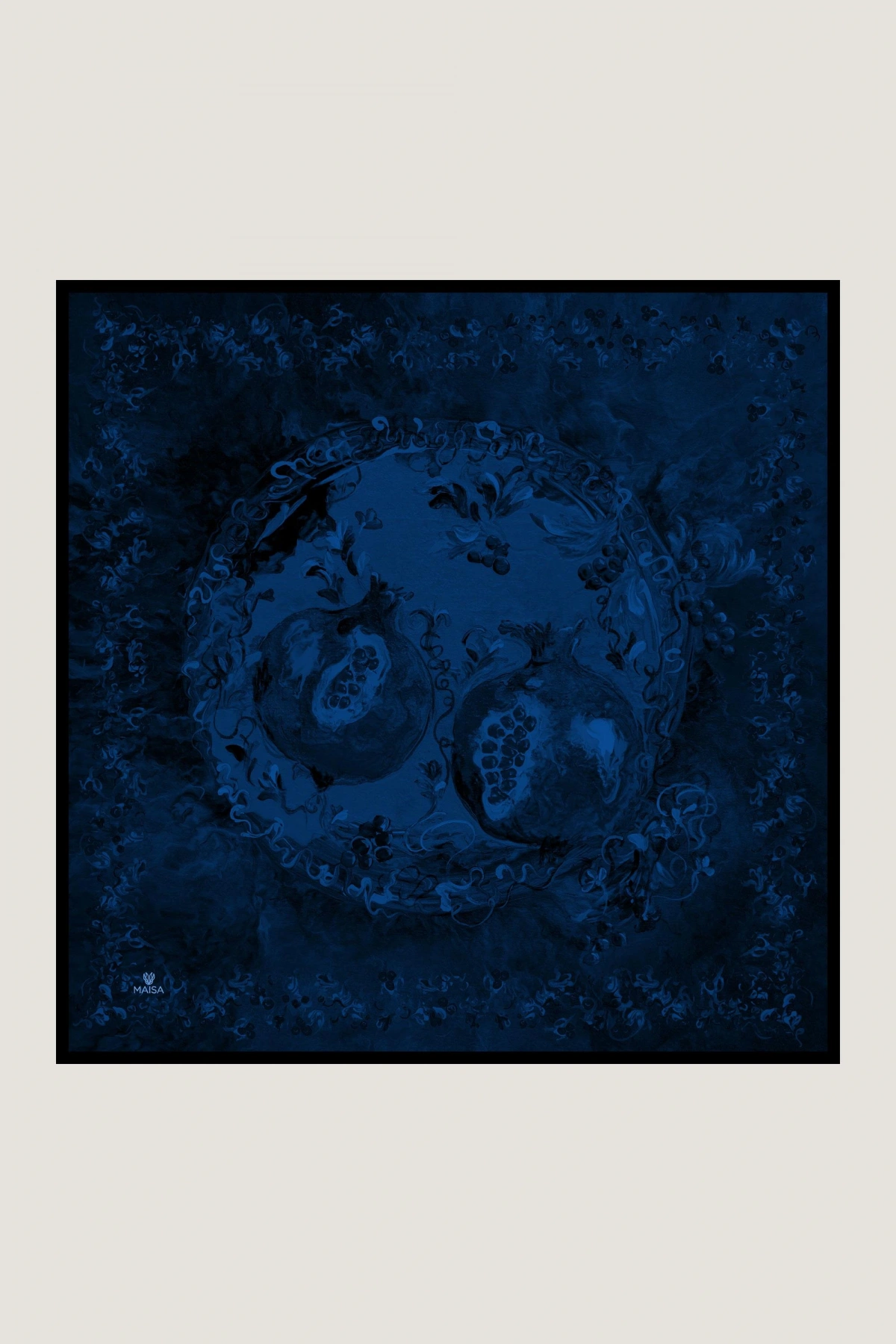 Maisa GÖKNAR MULBERRY İPEK EŞARP 90*90 CM -KOYU MAVİ