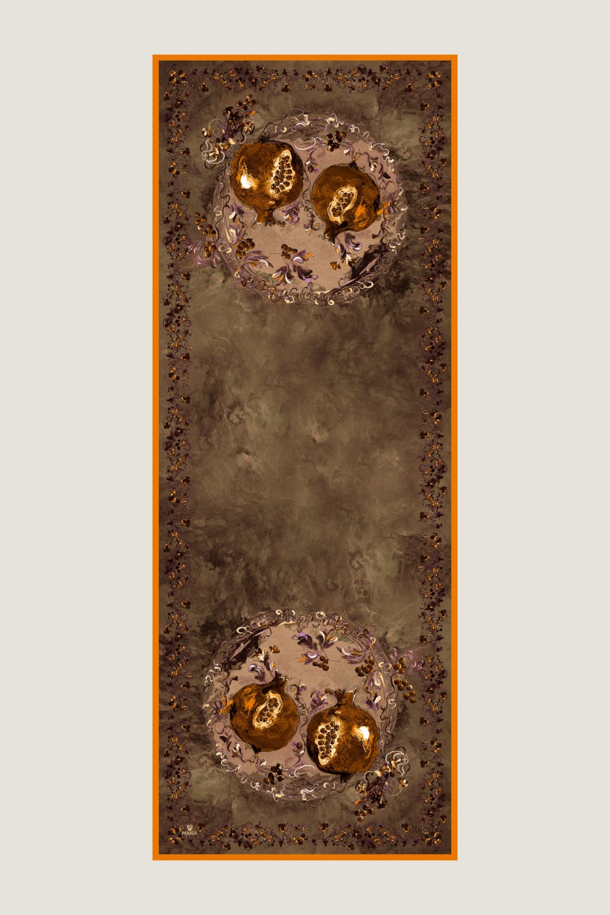 Maisa GÖKNAR PAMUK İPEK ŞAL 70*190 CM - ACI KAHVE