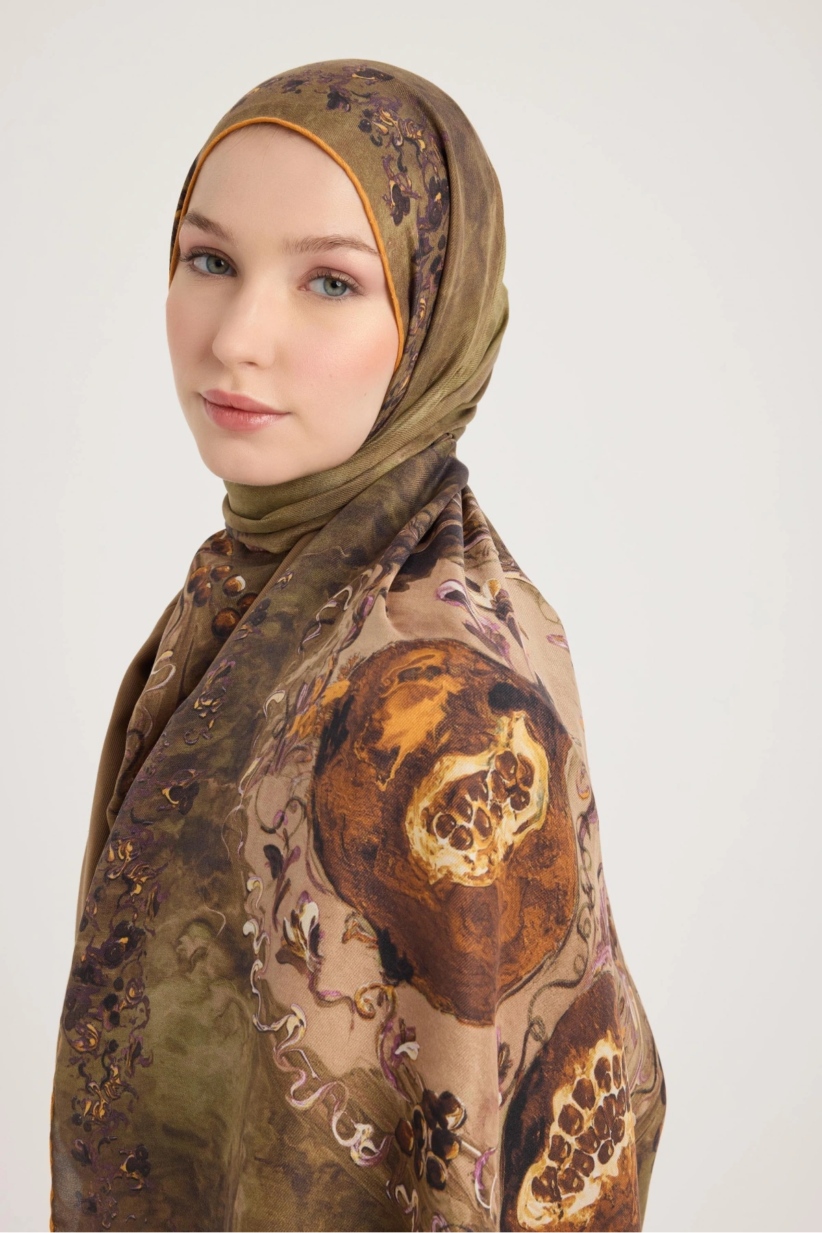 Maisa GÖKNAR PAMUK İPEK ŞAL 70*190 CM - ACI KAHVE