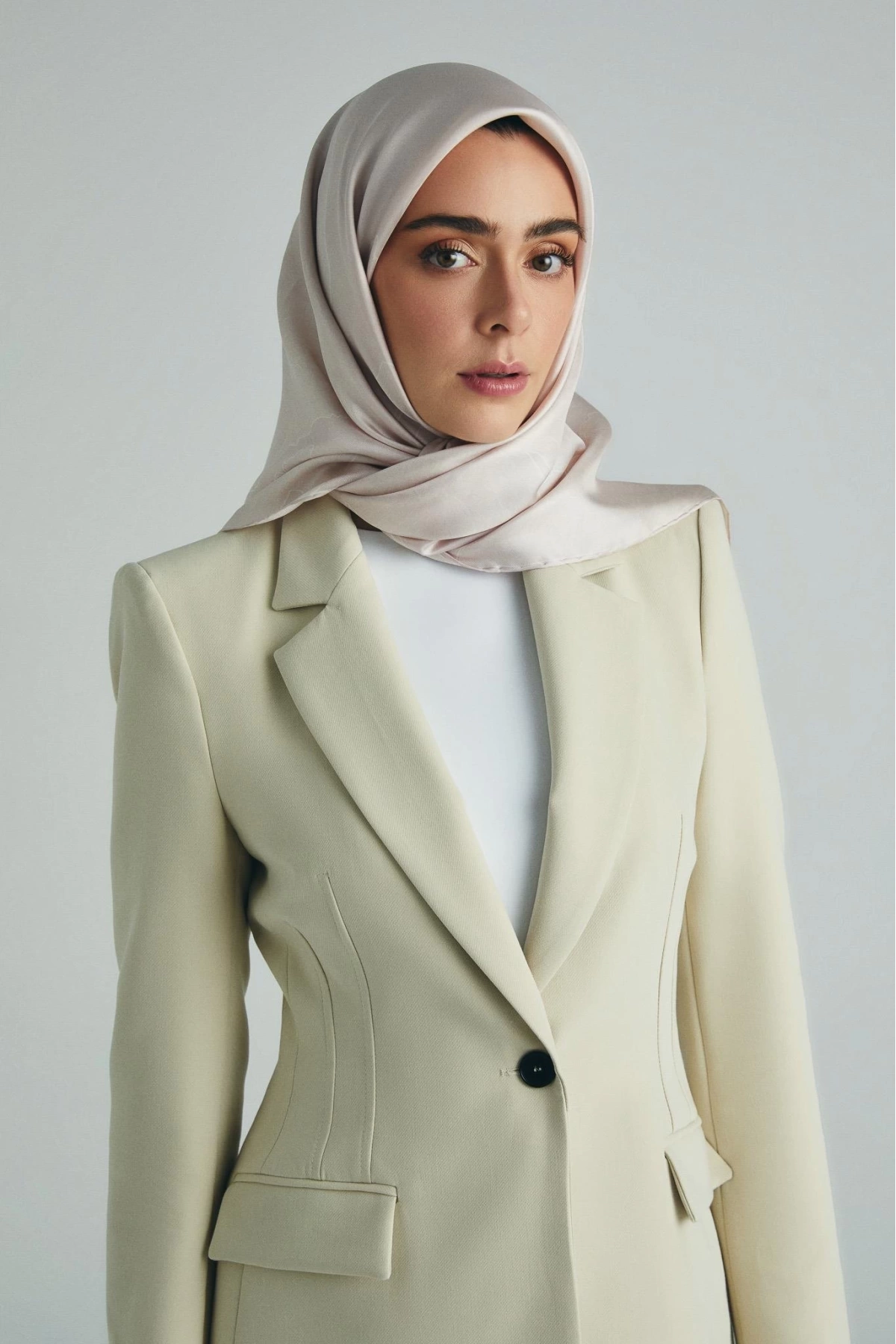 Maisa HALE TİVİL İPEK EŞARP 90*90 CM - AÇIK PEMBE