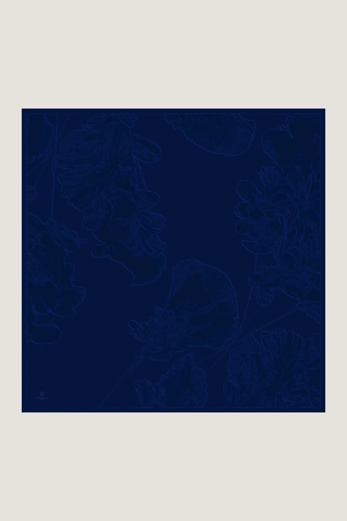 Maisa HALE TWILL SILK SCARF 90*90 CM - NAVY BLUE