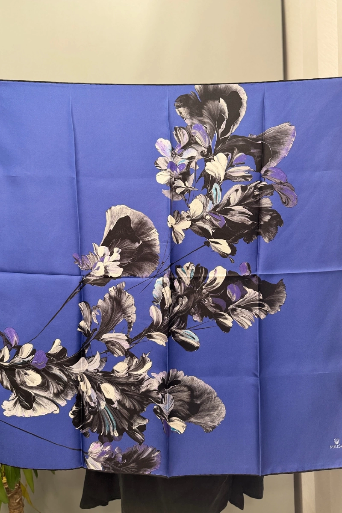 Maisa HALE TİVİL İPEK EŞARP 90*90 CM - SAKS