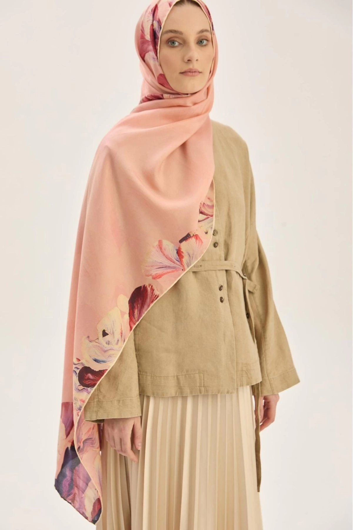 Maisa HUŞ PAMUK İPEK ŞAL 70*190 CM - SOMON