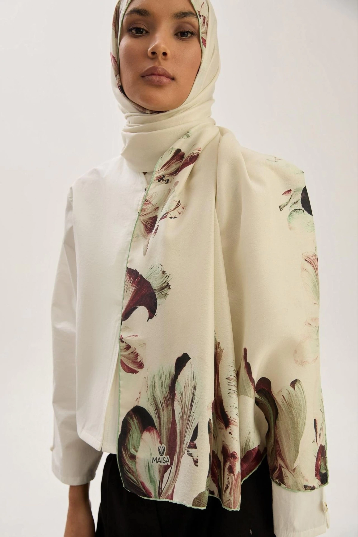 Maisa HUŞ COTTON SILK SCARF 70*190 CM - GREEN