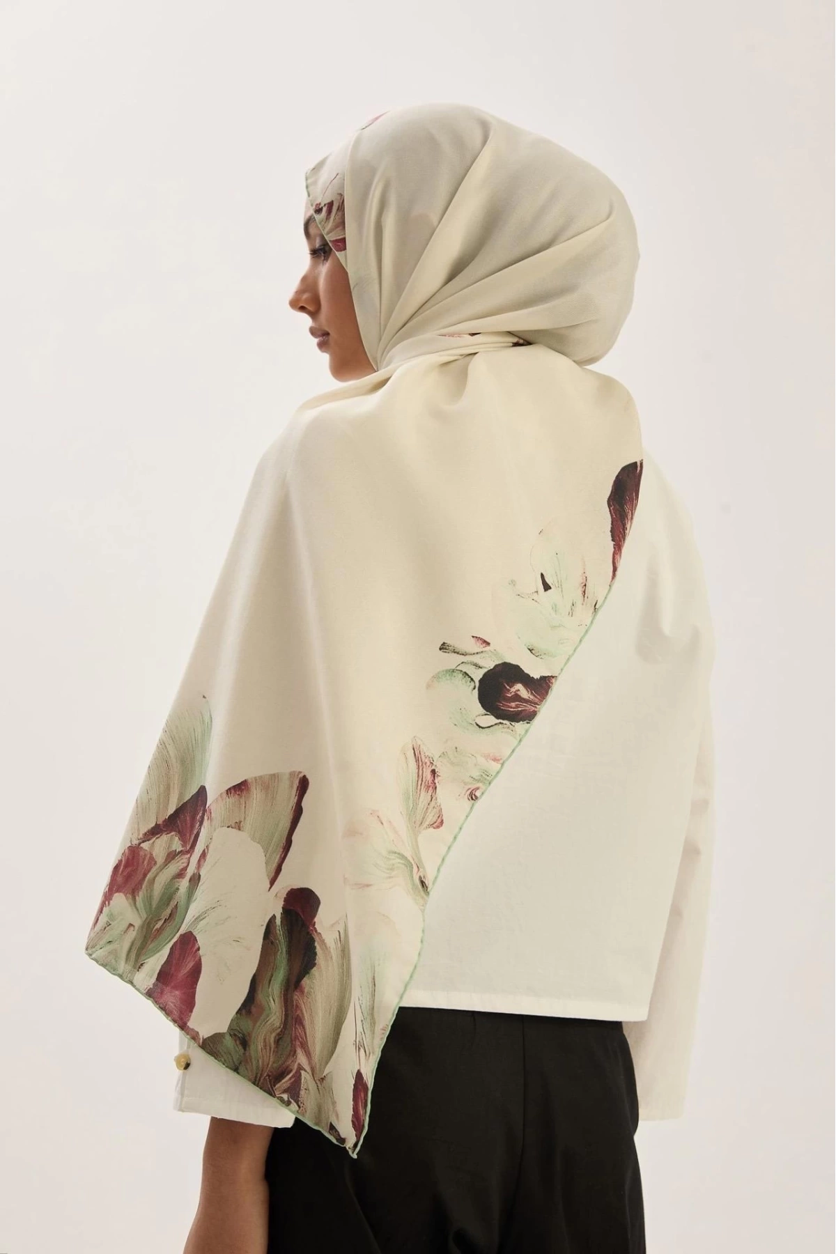 Maisa HUŞ COTTON SILK SCARF 70*190 CM - GREEN