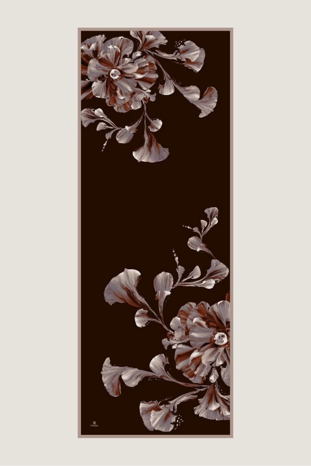 Maisa İLAY KREP İPEK ŞAL 70*190 CM - KAHVERENGİ