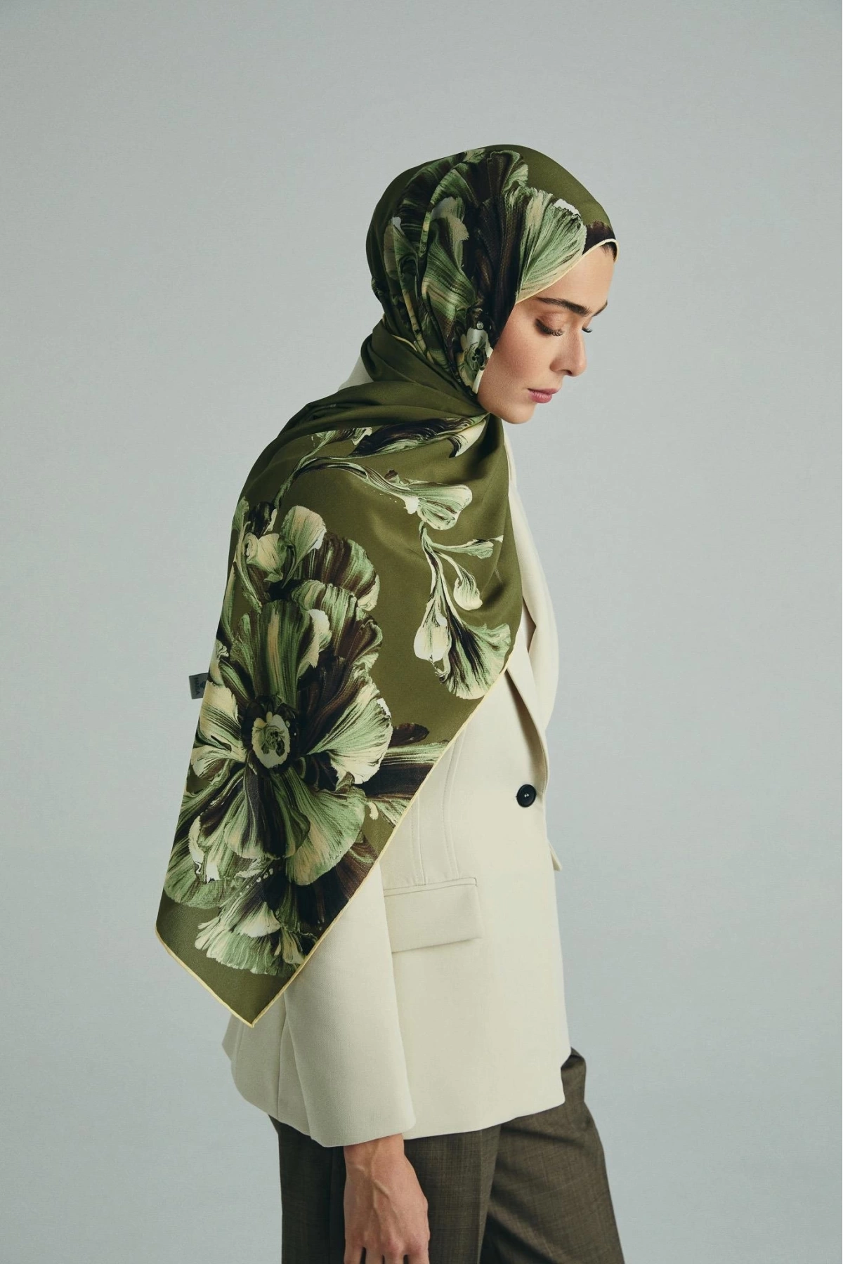 Maisa İLAY KREP İPEK ŞAL 70*190 CM - YEŞİL