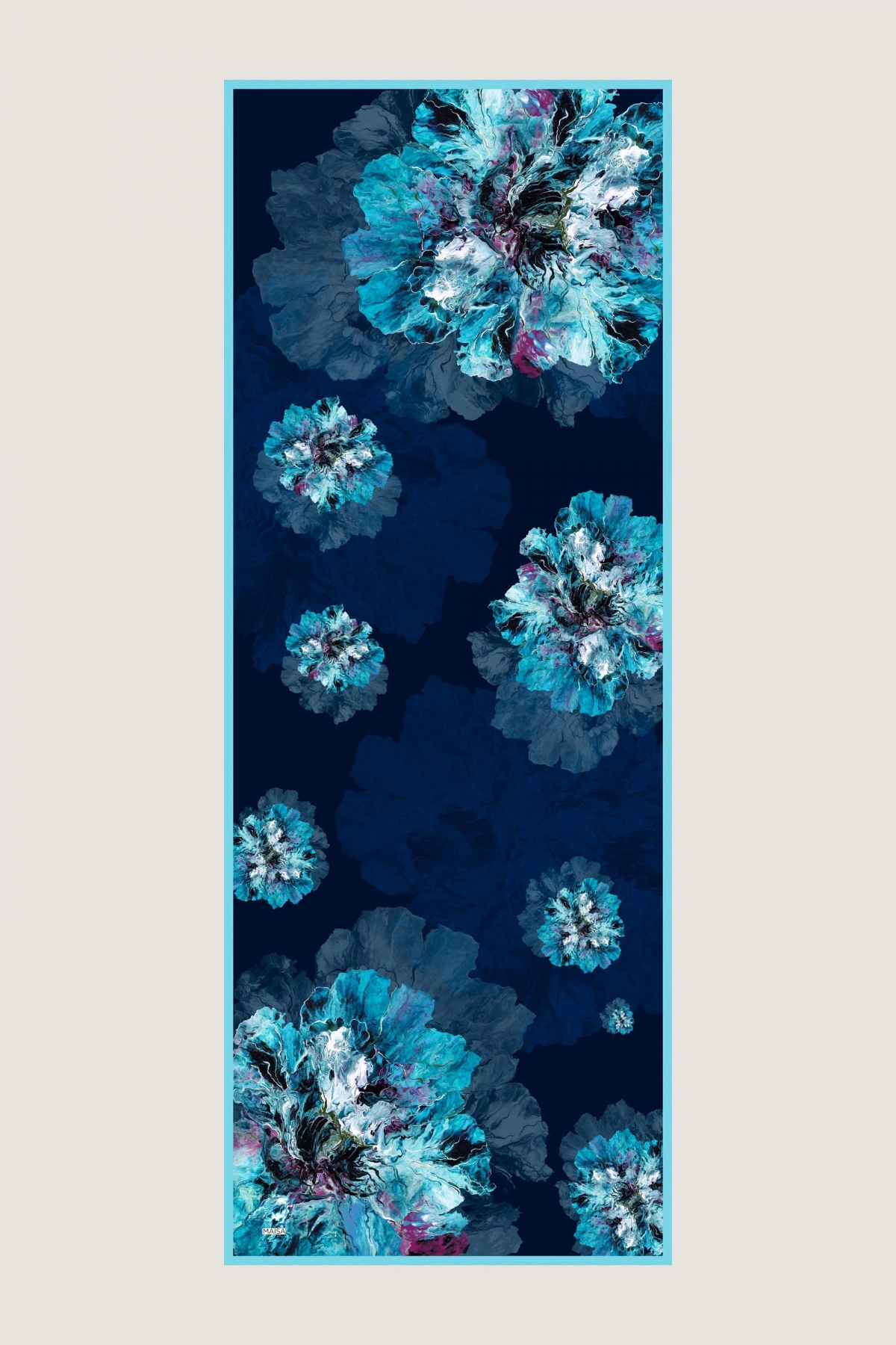 Maisa KATRE PAMUK İPEK ŞAL 70*190 CM - LACİVERT