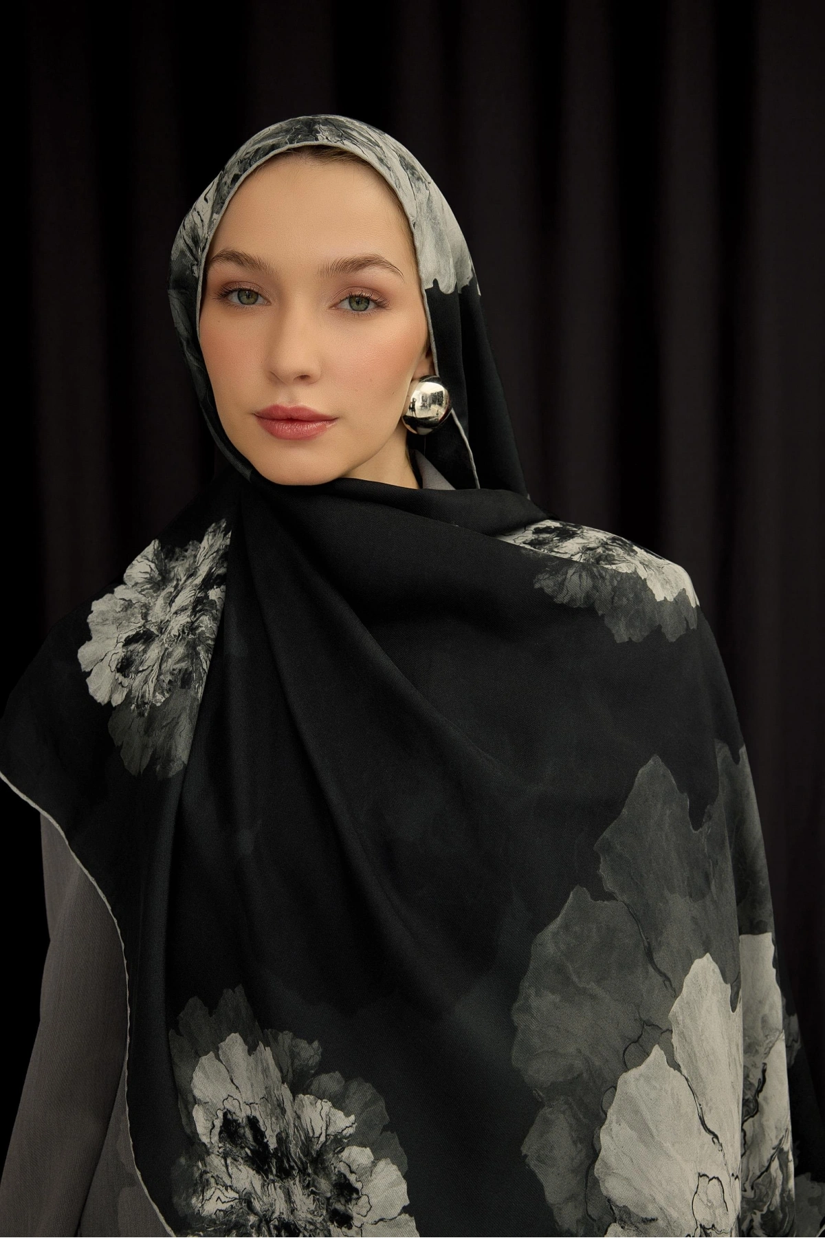 Maisa KATRE PAMUK İPEK ŞAL 70*190 CM - SİYAH