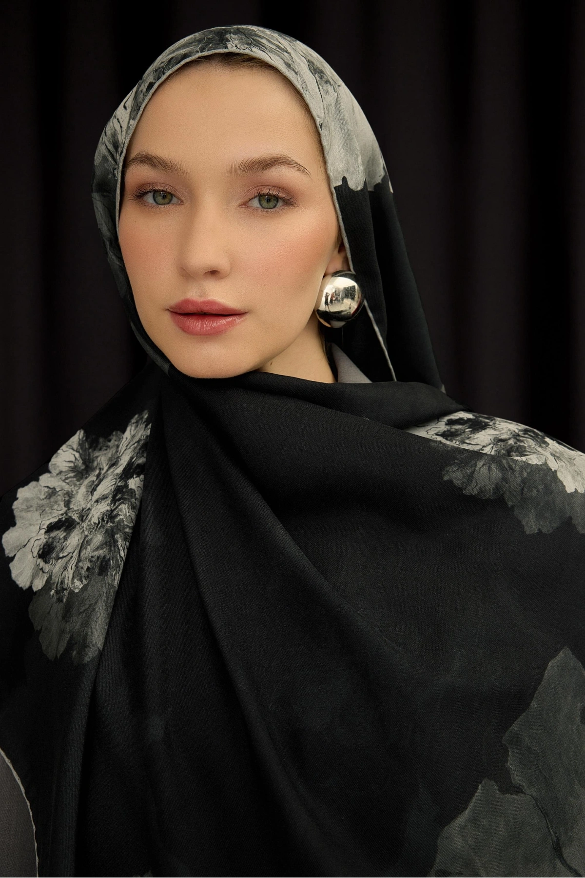 Maisa KATRE PAMUK İPEK ŞAL 70*190 CM - SİYAH