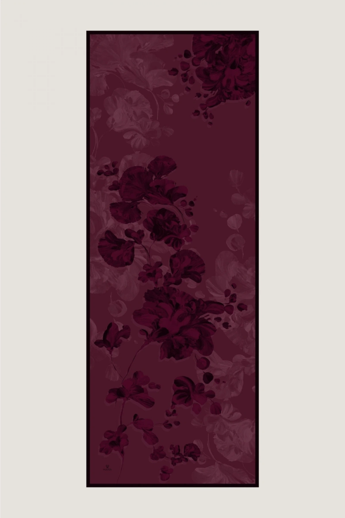 Maisa AMBER CREPE SILK SCARF 70*190 CM - PLUM