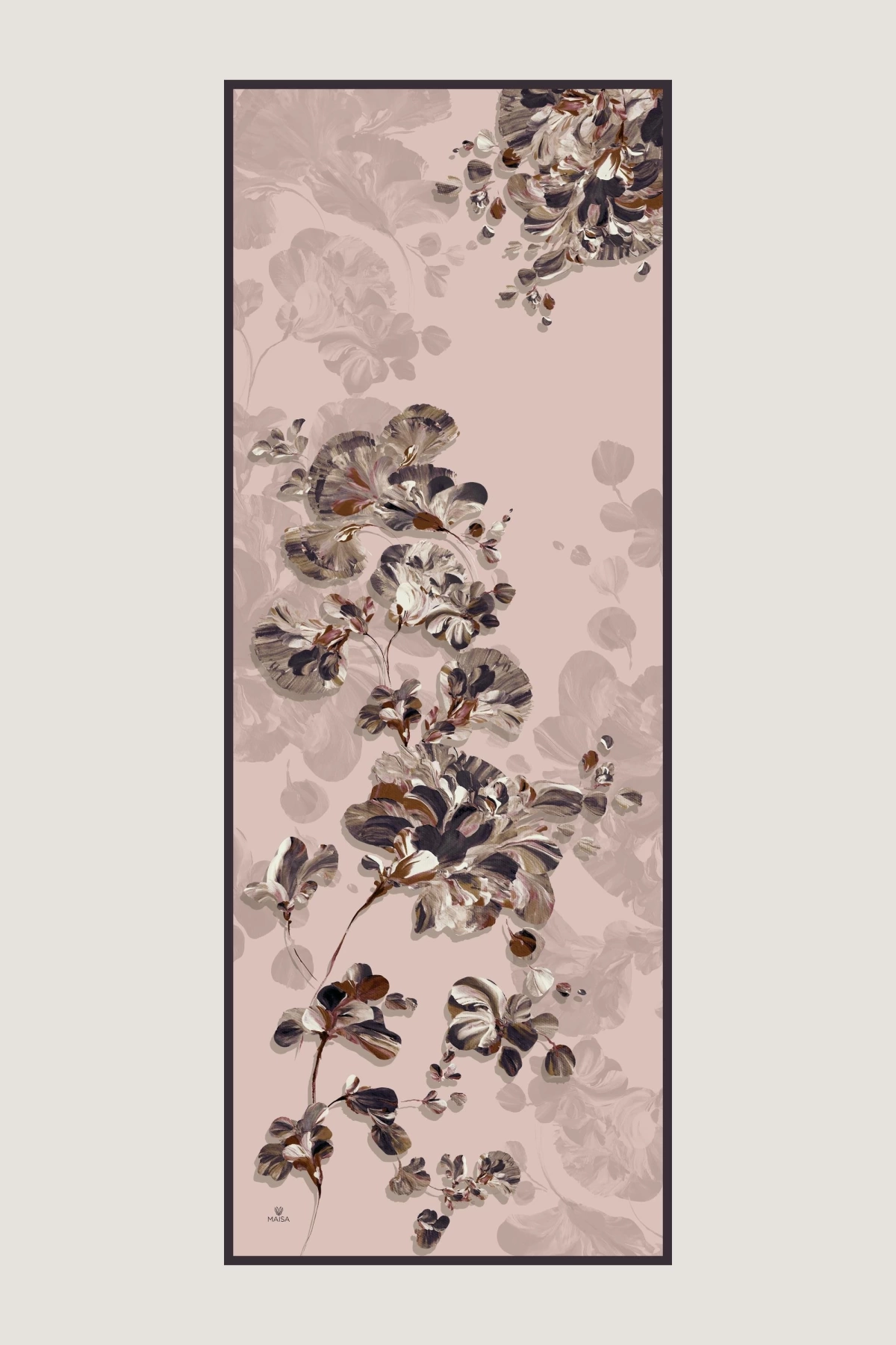 Maisa KEHRİBAR KREP İPEK ŞAL 70*190 CM - PUDRA PEMBE
