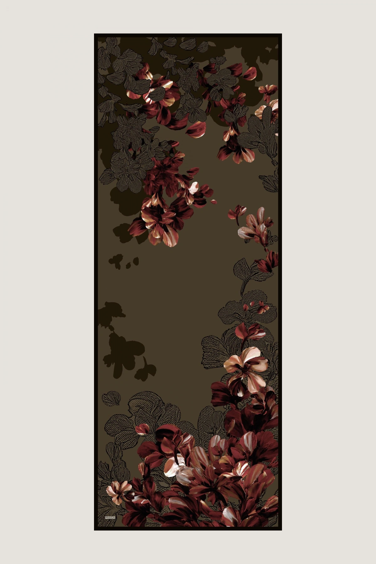 Maisa LAL PAMUK İPEK ŞAL 70*190 CM - HAKİ