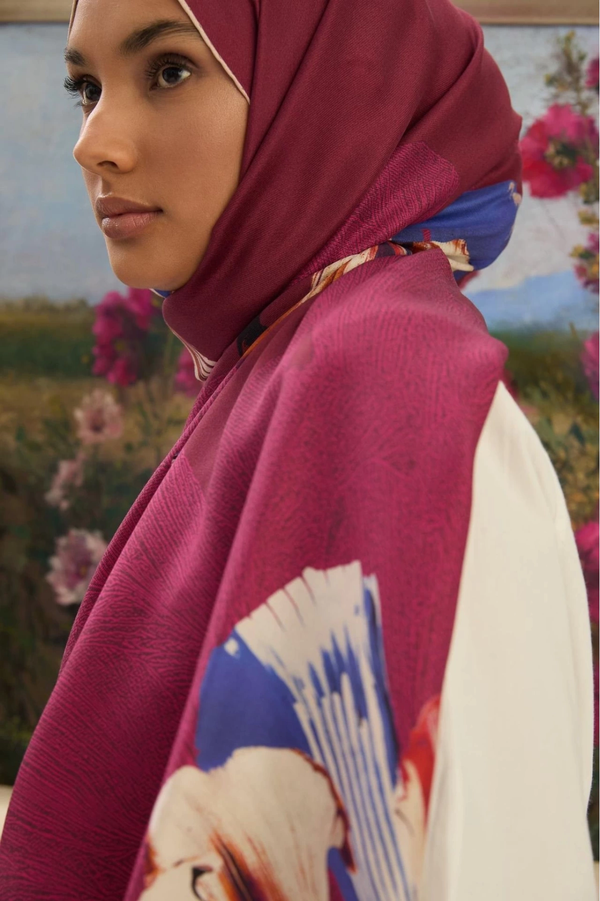 Maisa MİRA PAMUK İPEK ŞAL 70*190 CM - فيشني