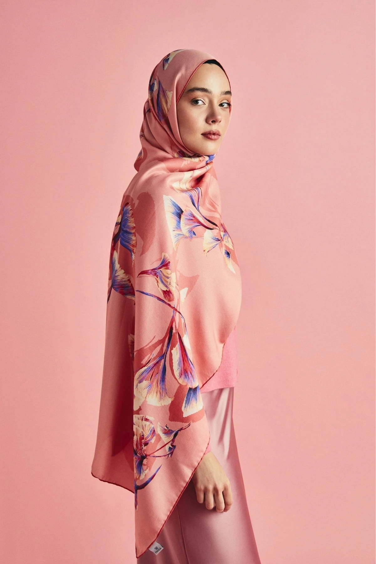 Maisa MİSK PAMUK İPEK ŞAL 70*190 CM - PEMBE