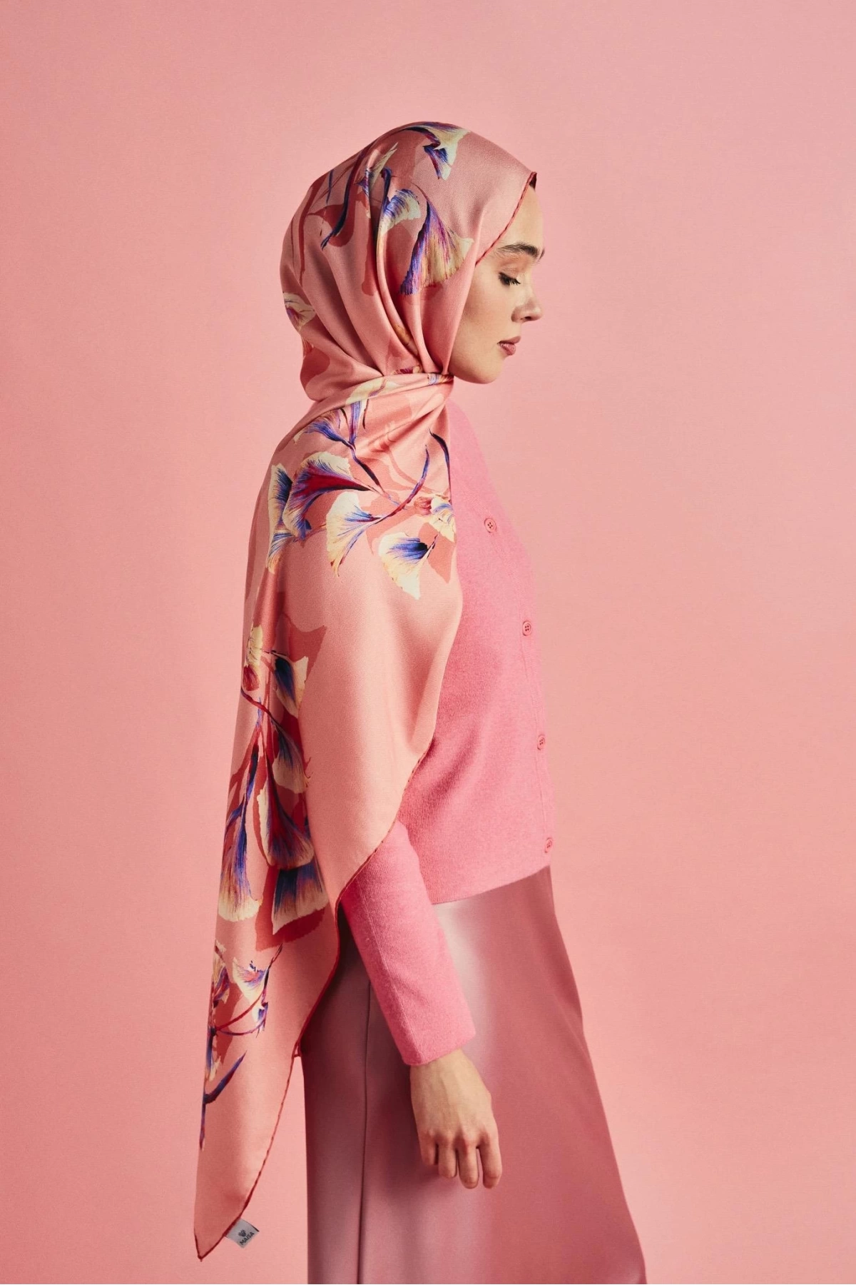 Maisa MİSK PAMUK İPEK ŞAL 70*190 CM - PEMBE