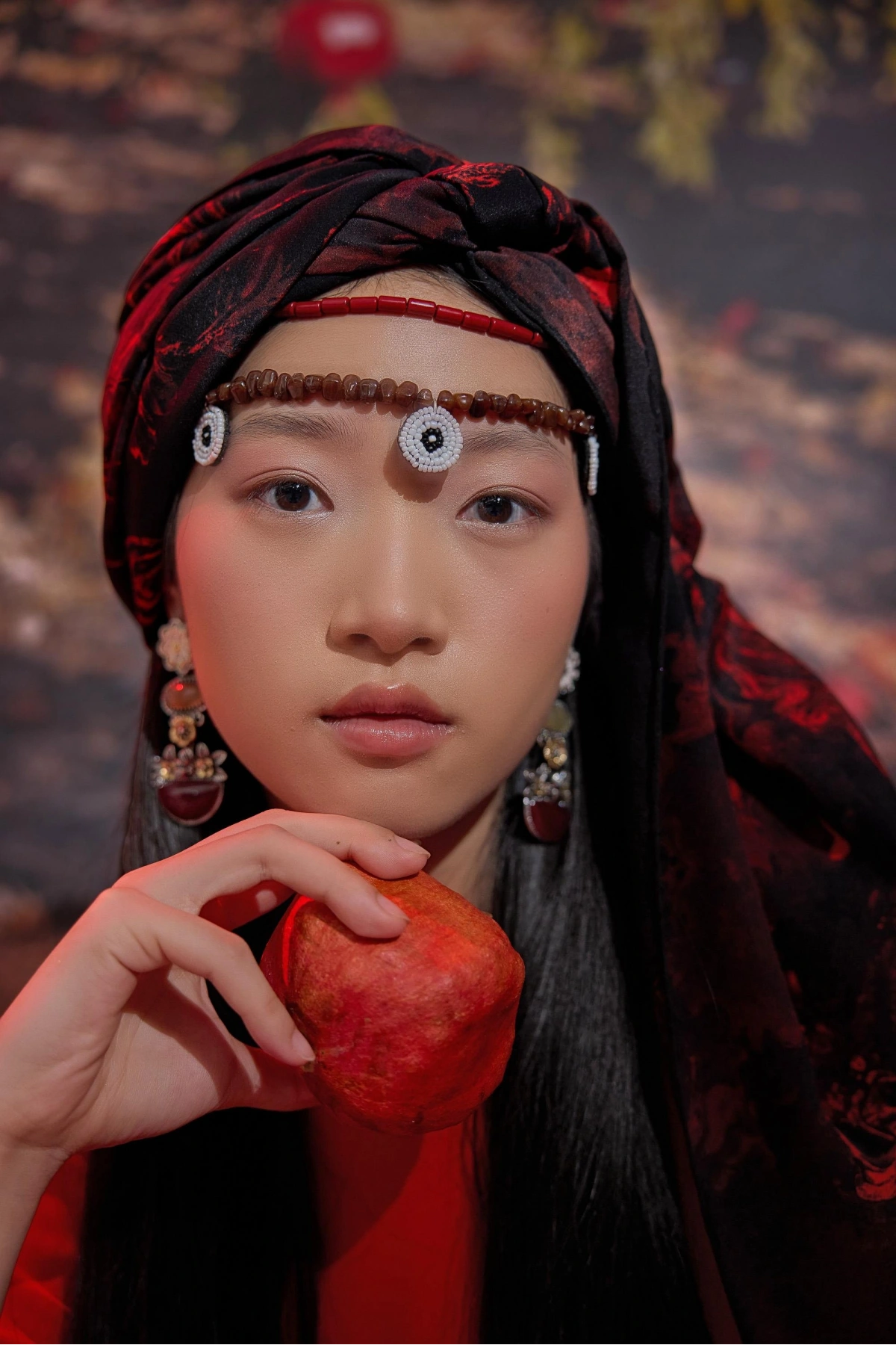 Maisa NARİN KREP İPEK ŞAL 70*190 CM - BORDO