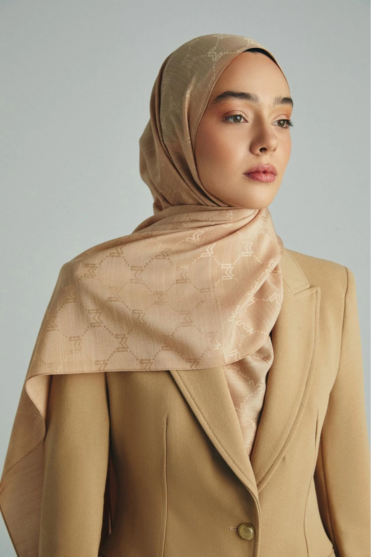 Maisa NEDA PAMUK İPEK ŞAL 70*190 CM - CAMEL