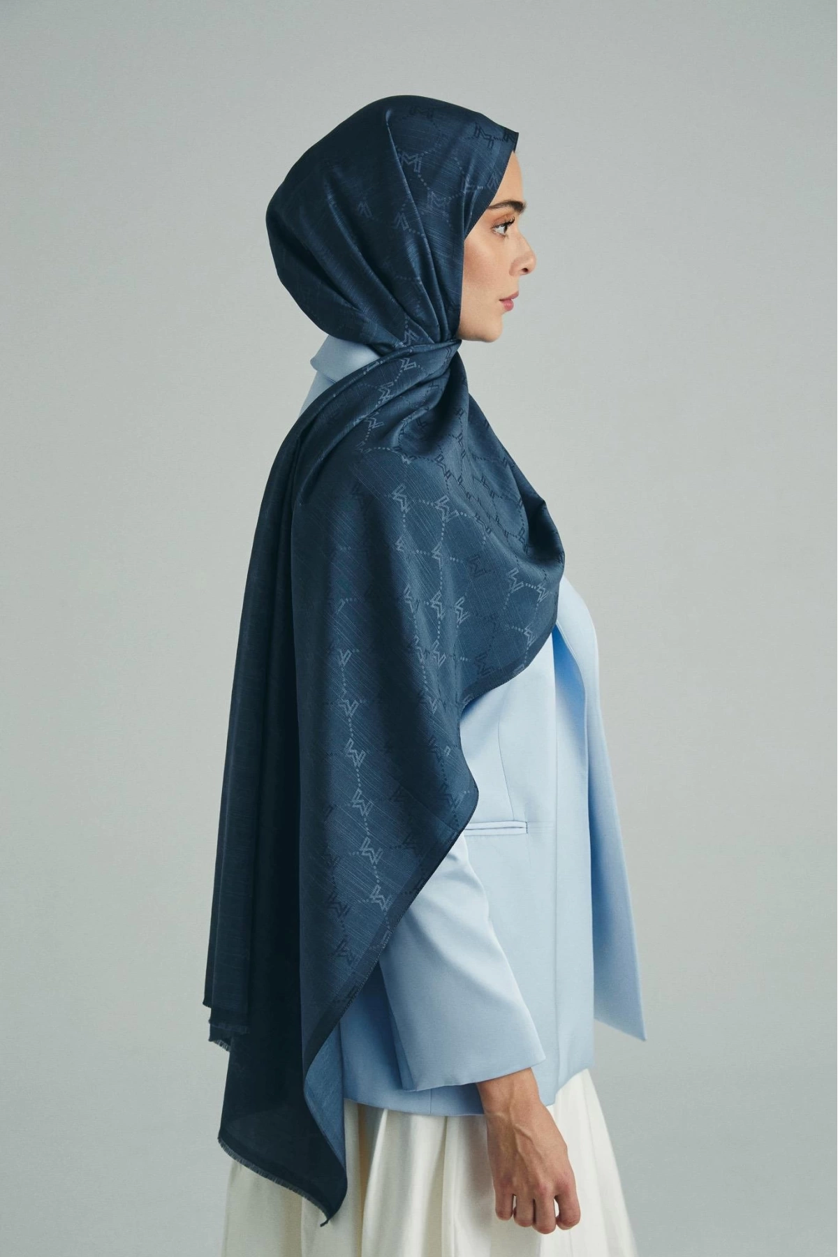 Maisa NEDA PAMUK İPEK ŞAL 70*190 CM - DUMAN