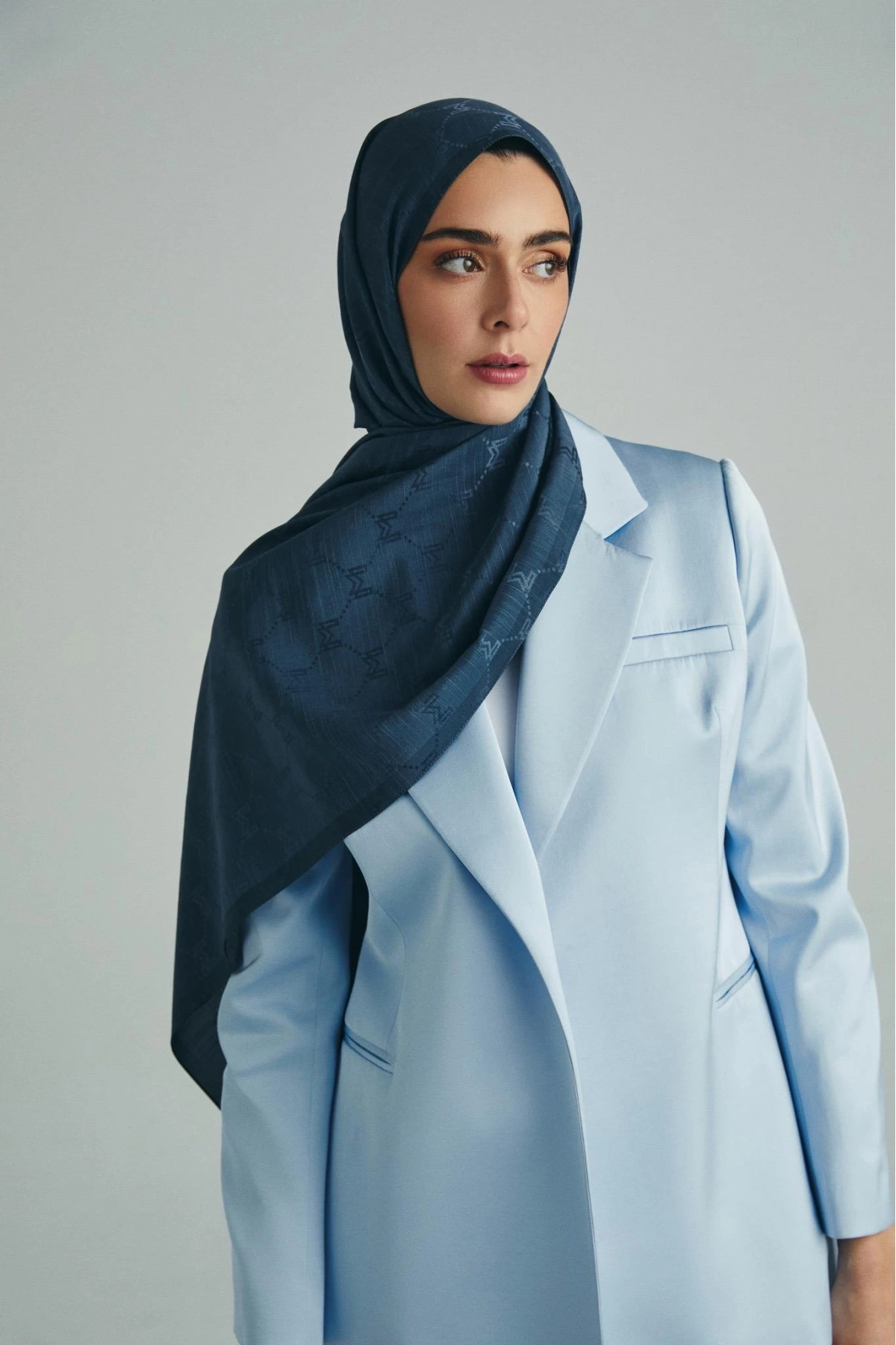 Maisa NEDA PAMUK İPEK ŞAL 70*190 CM - DUMAN