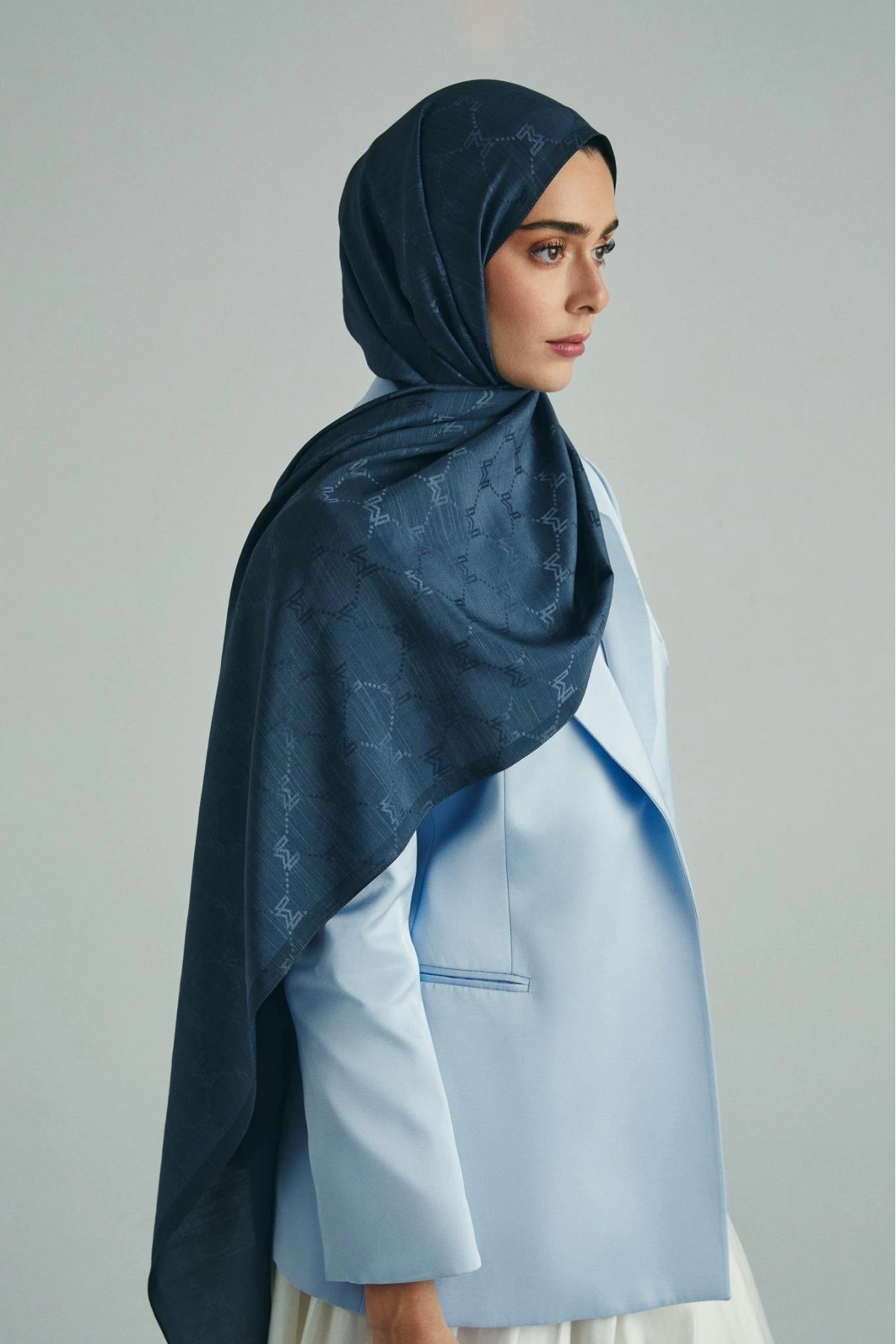 Maisa NEDA PAMUK İPEK ŞAL 70*190 CM - DUMAN