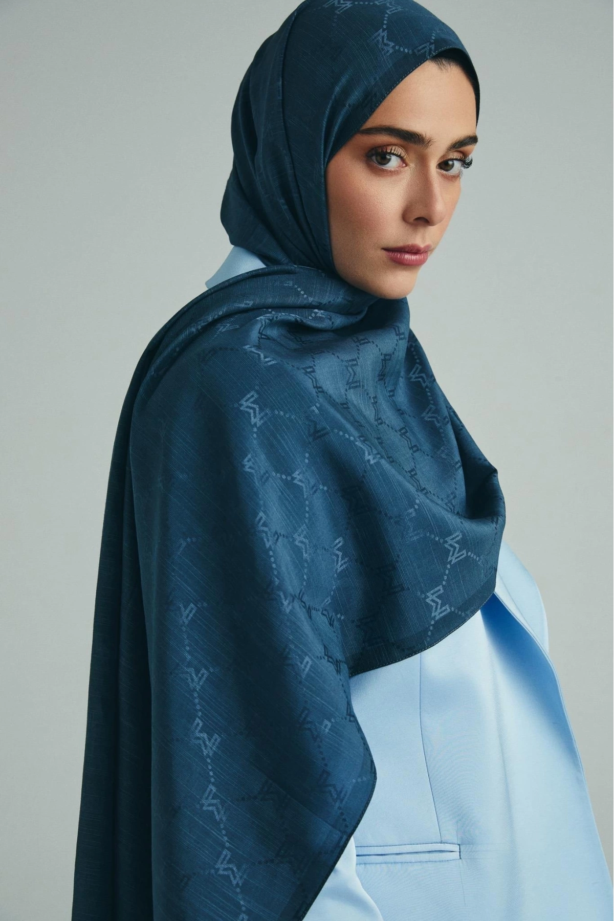 Maisa NEDA PAMUK İPEK ŞAL 70*190 CM - DUMAN