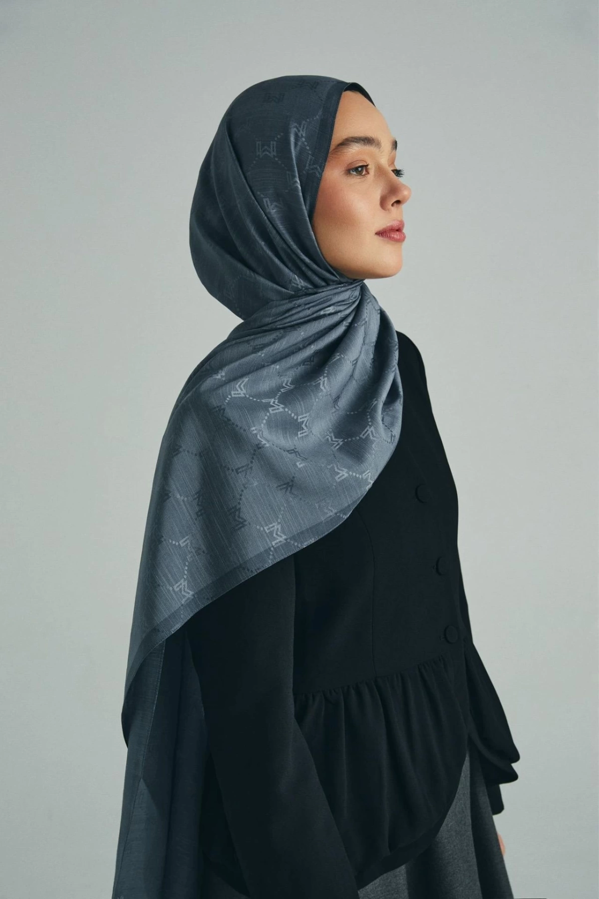 Maisa NEDA PAMUK İPEK ŞAL 70*190 CM - GRİ