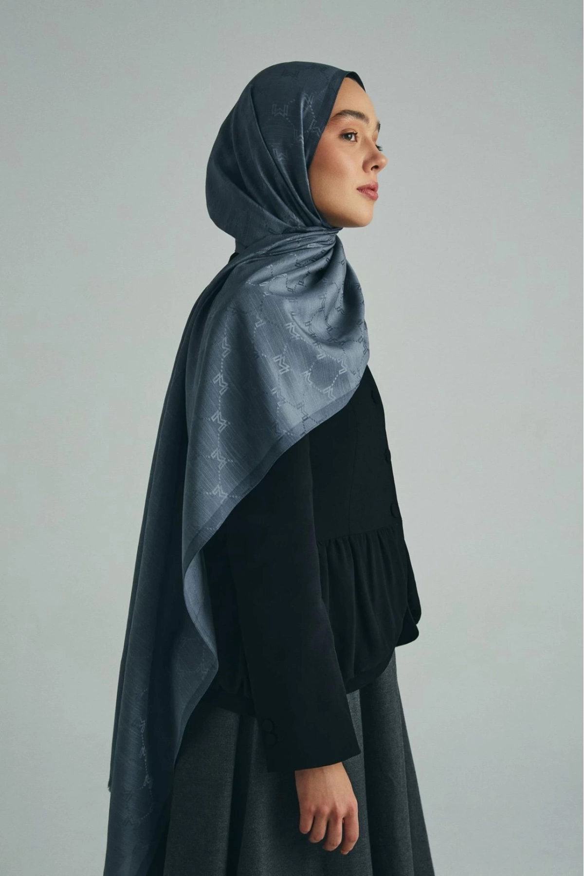 Maisa NEDA PAMUK İPEK ŞAL 70*190 CM - GRİ
