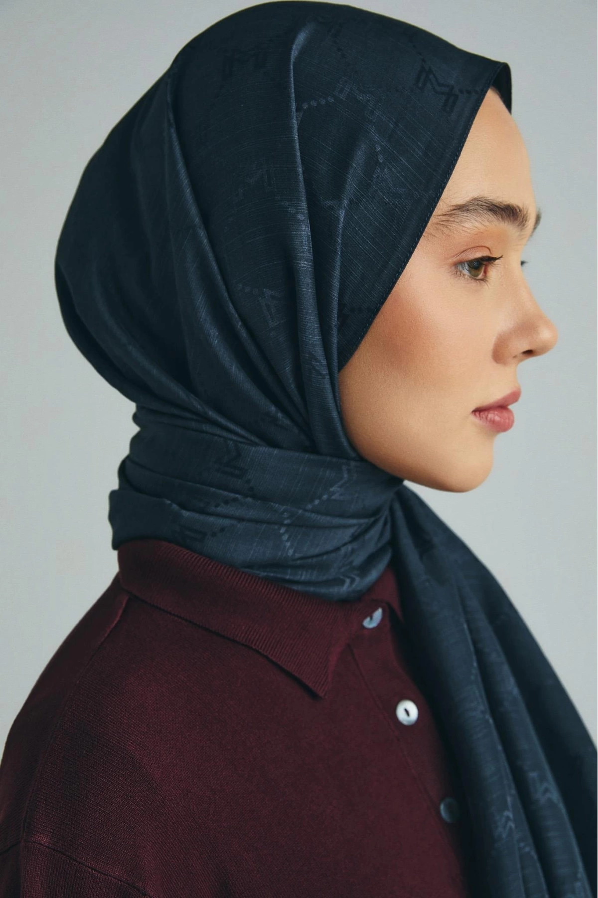 Maisa NEDA PAMUK İPEK ŞAL 70*190 CM - ANTRASİT