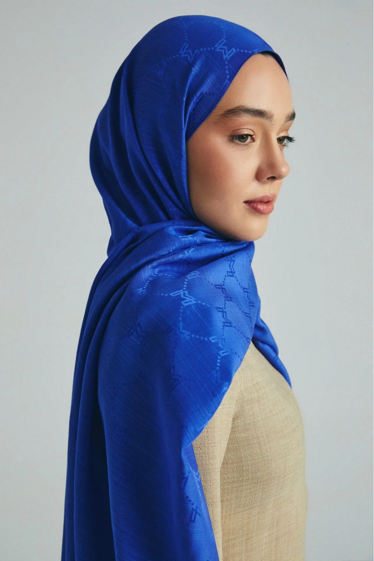 Maisa NEDA PAMUK İPEK ŞAL 70*190 CM - SAKS