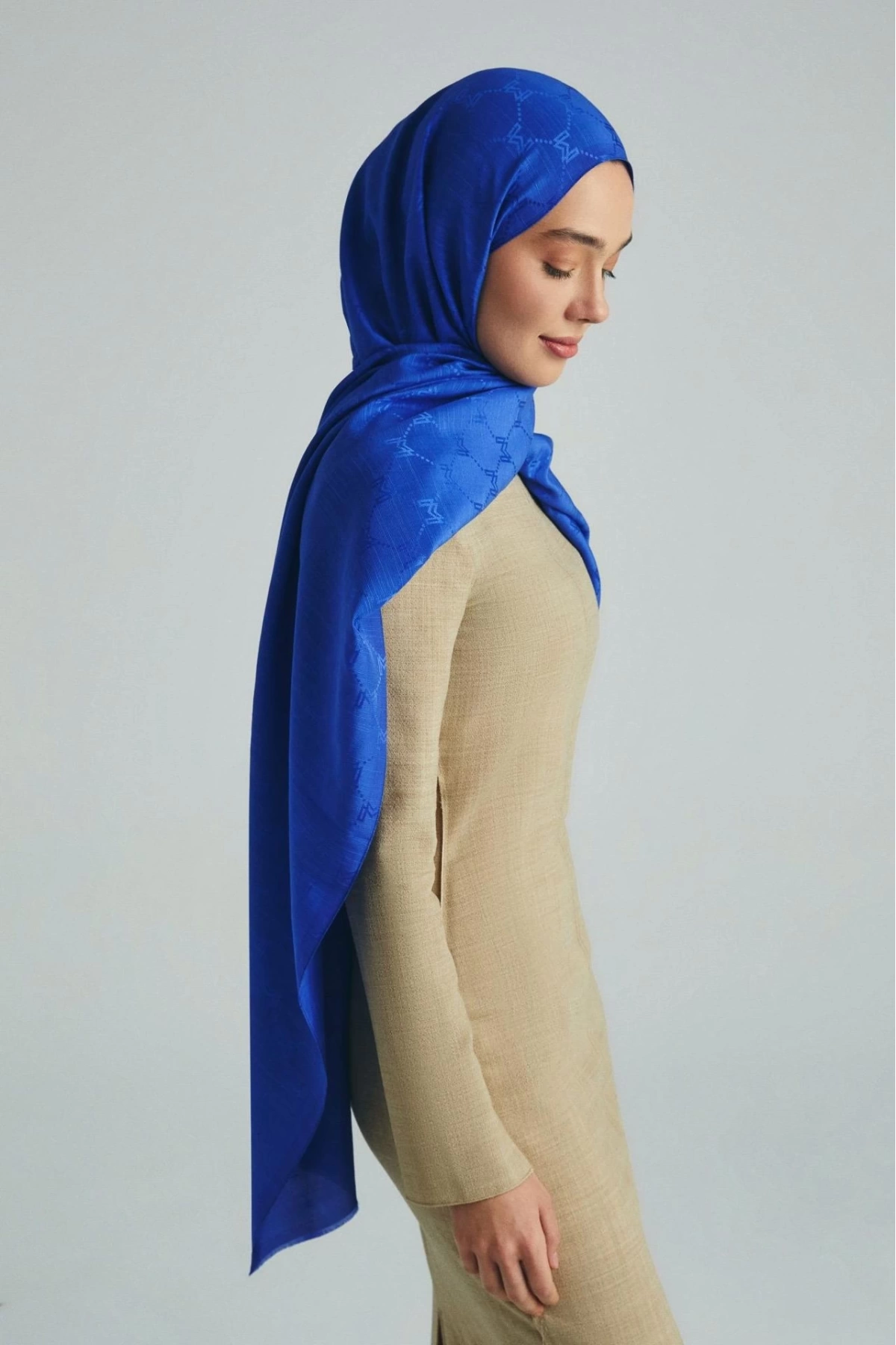 Maisa NEDA PAMUK İPEK ŞAL 70*190 CM - SAKS