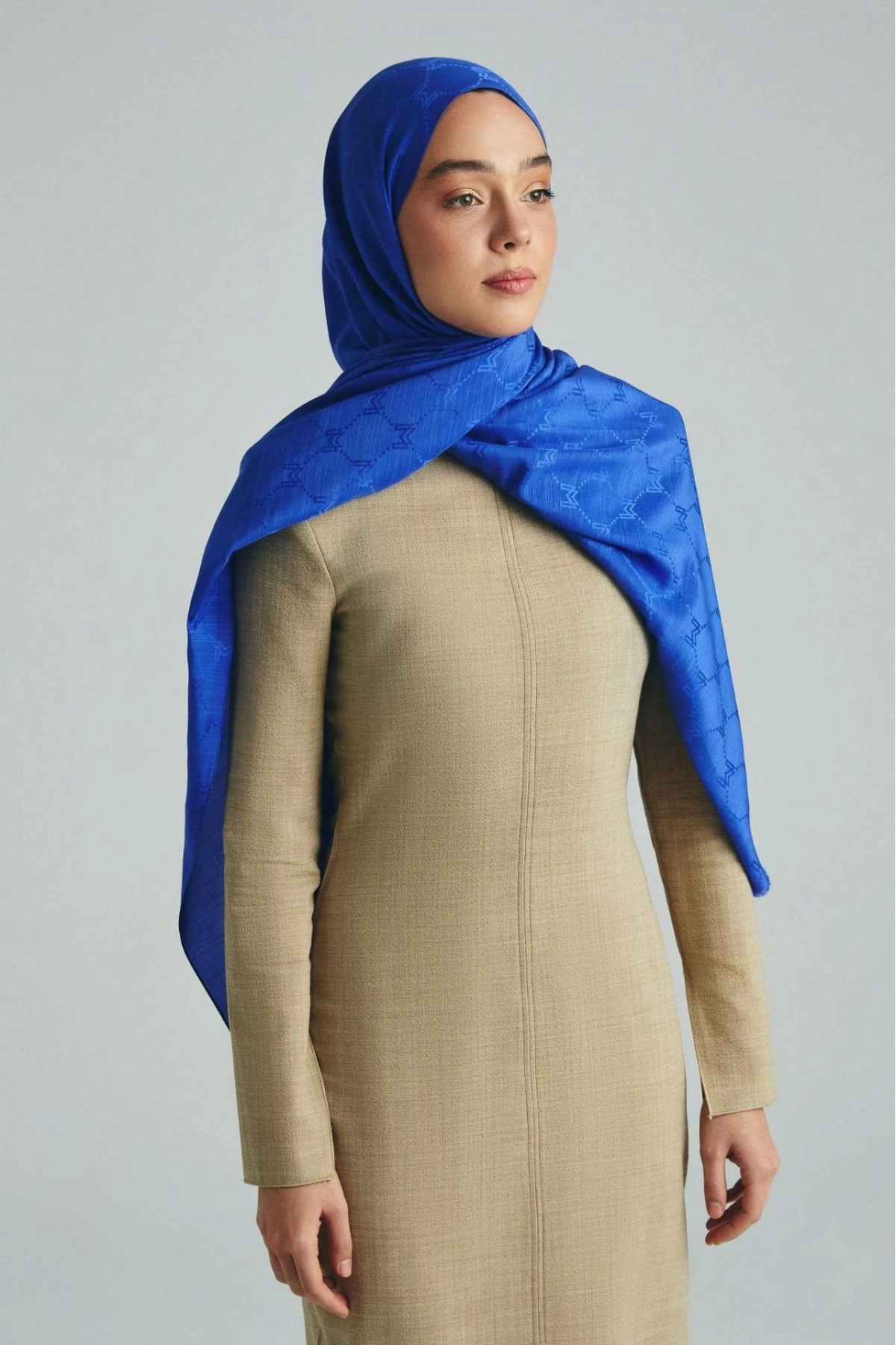 Maisa NEDA PAMUK İPEK ŞAL 70*190 CM - SAKS