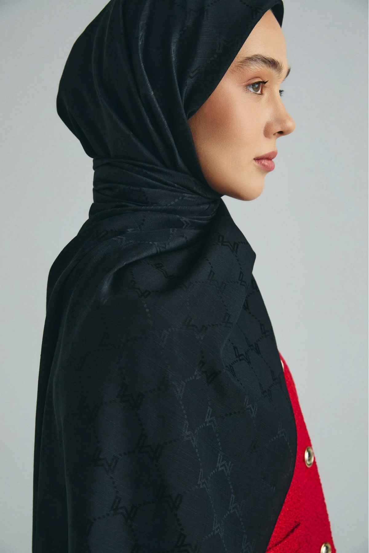 Maisa NEDA PAMUK İPEK ŞAL 70*190 CM - SİYAH