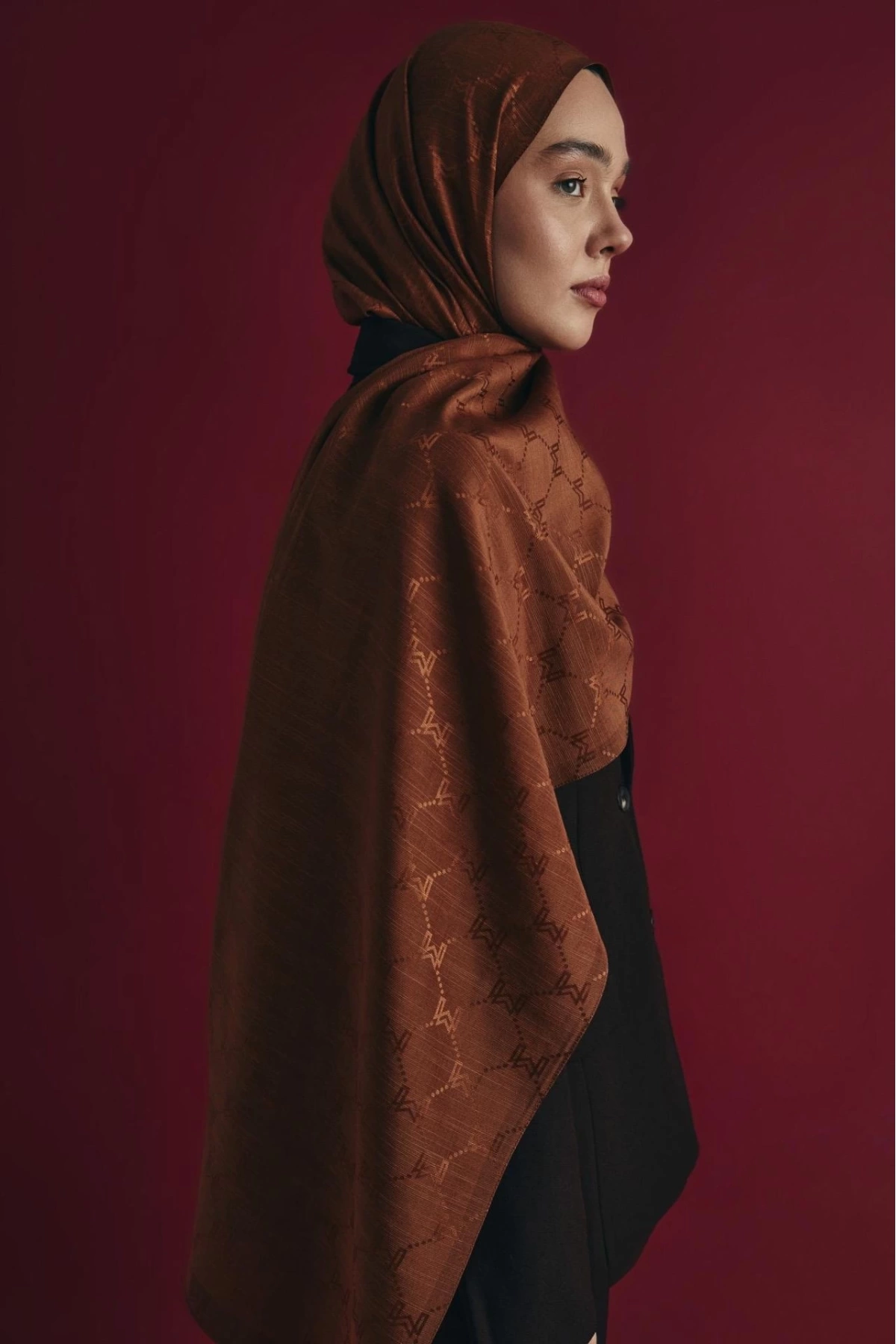 Maisa NEDA PAMUK İPEK ŞAL 70*190 CM - TARÇIN