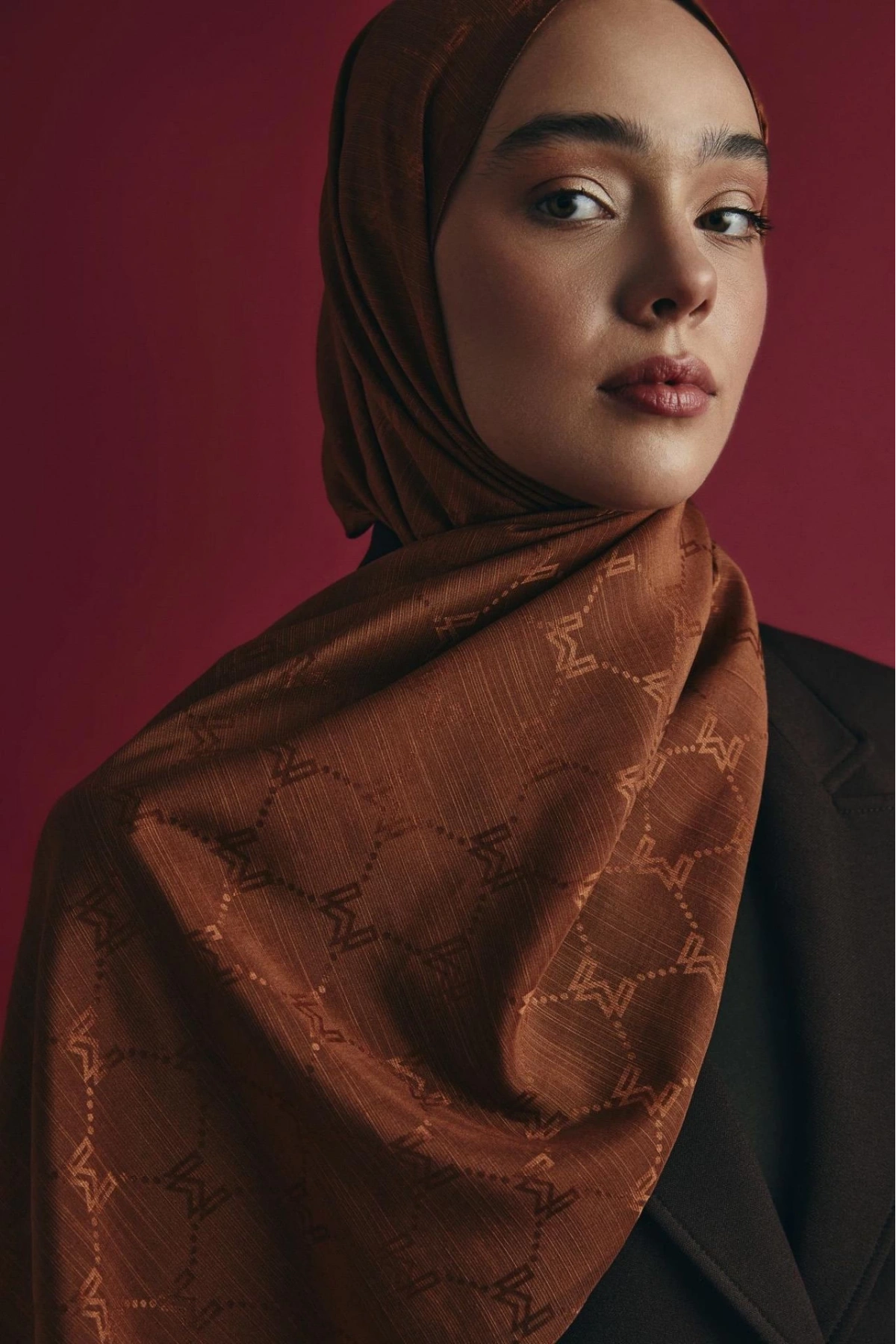 Maisa NEDA PAMUK İPEK ŞAL 70*190 CM - TARÇIN