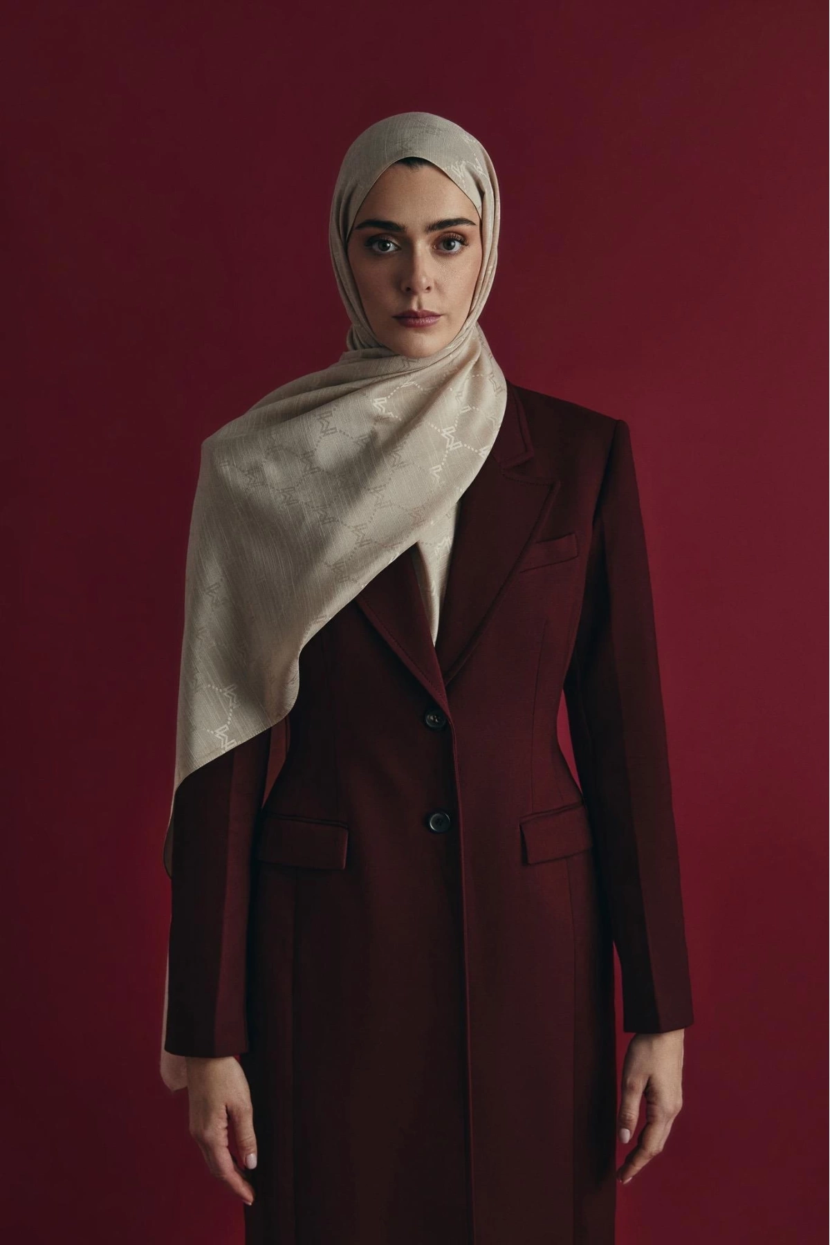 Maisa NEDA PAMUK İPEK ŞAL 70*190 CM - TAŞ