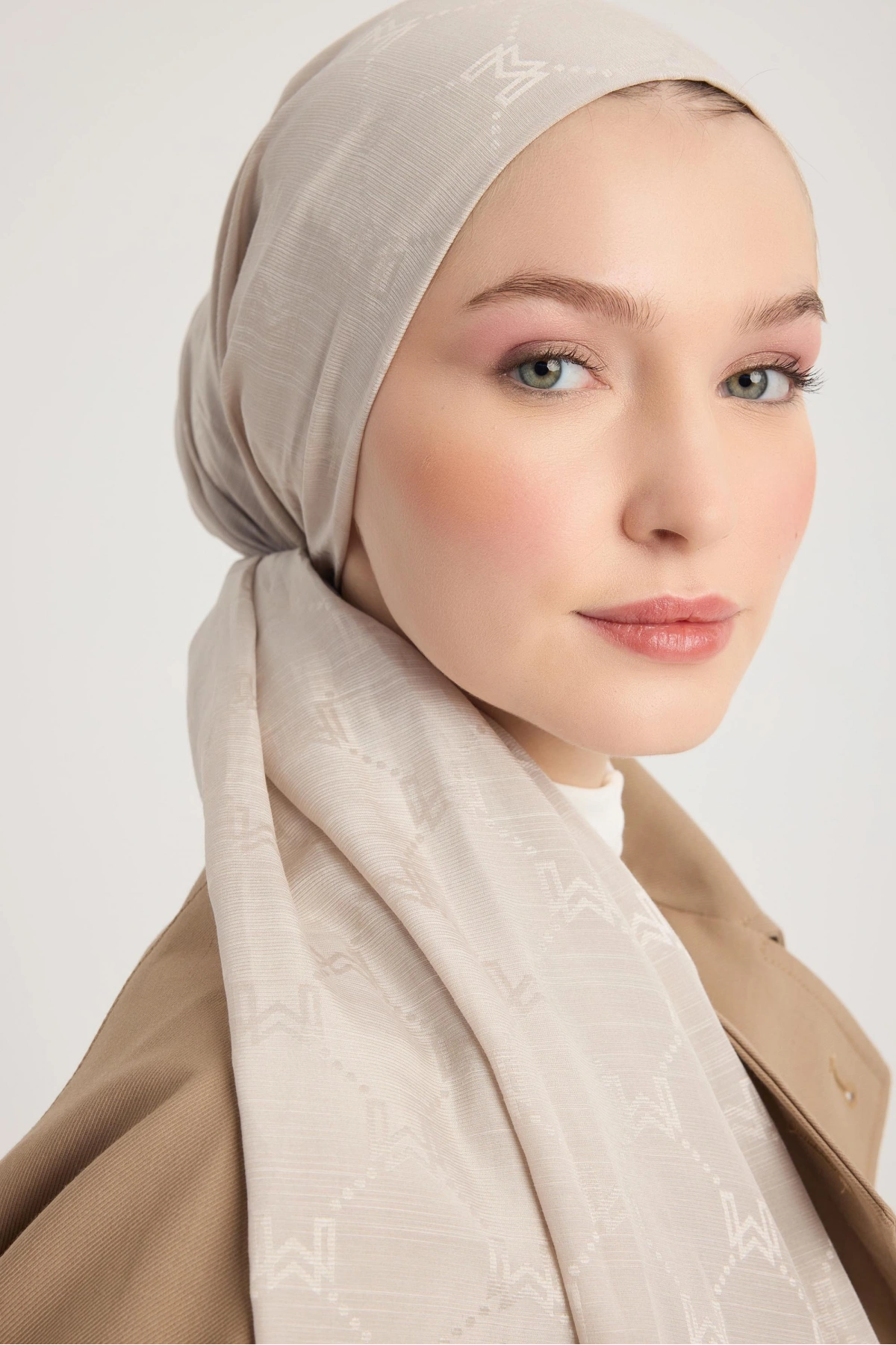 Maisa NEDA PAMUK İPEK ŞAL 70*190 CM - AÇIK BEJ