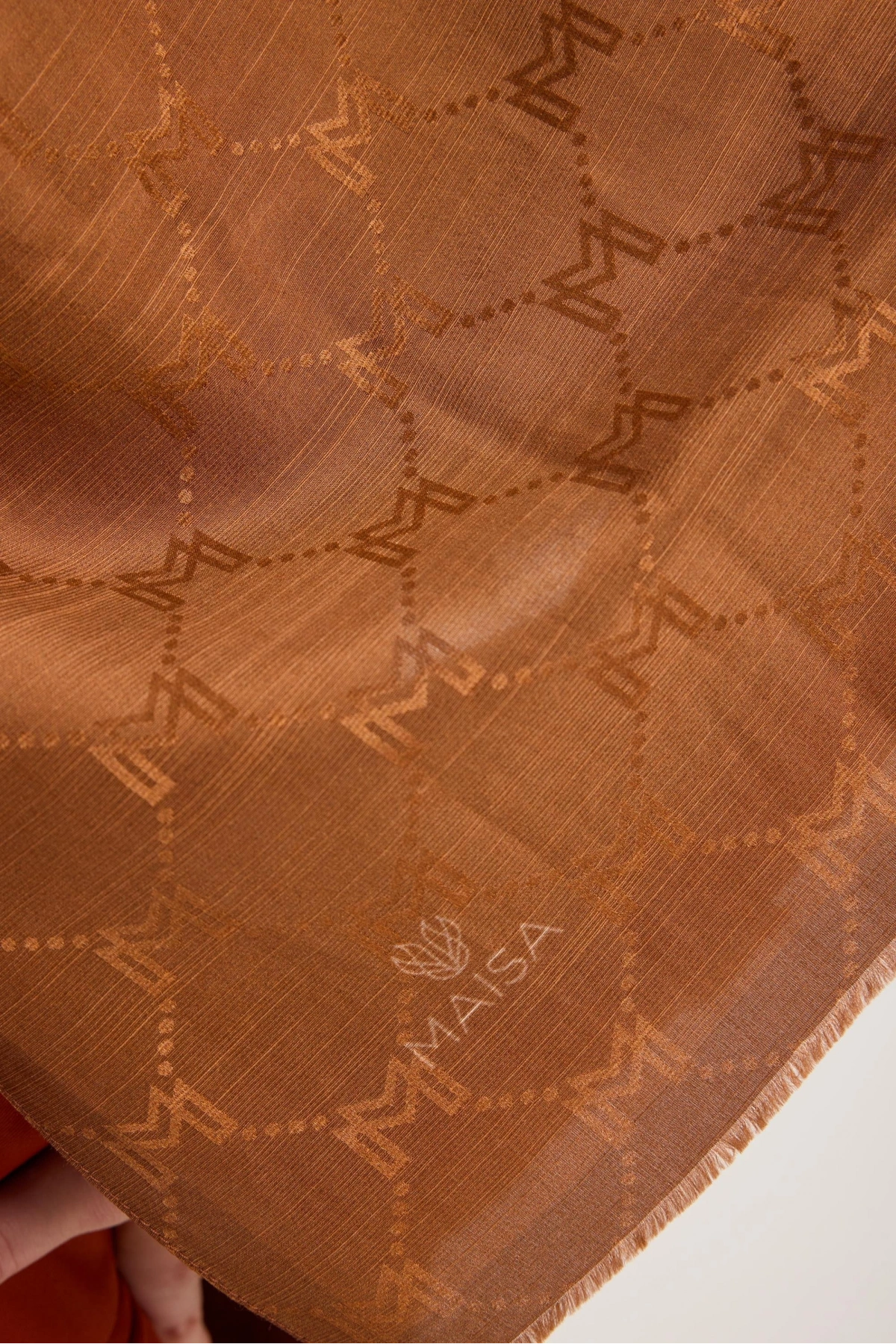 Maisa NEDA PAMUK İPEK ŞAL 70*190 CM - TABA