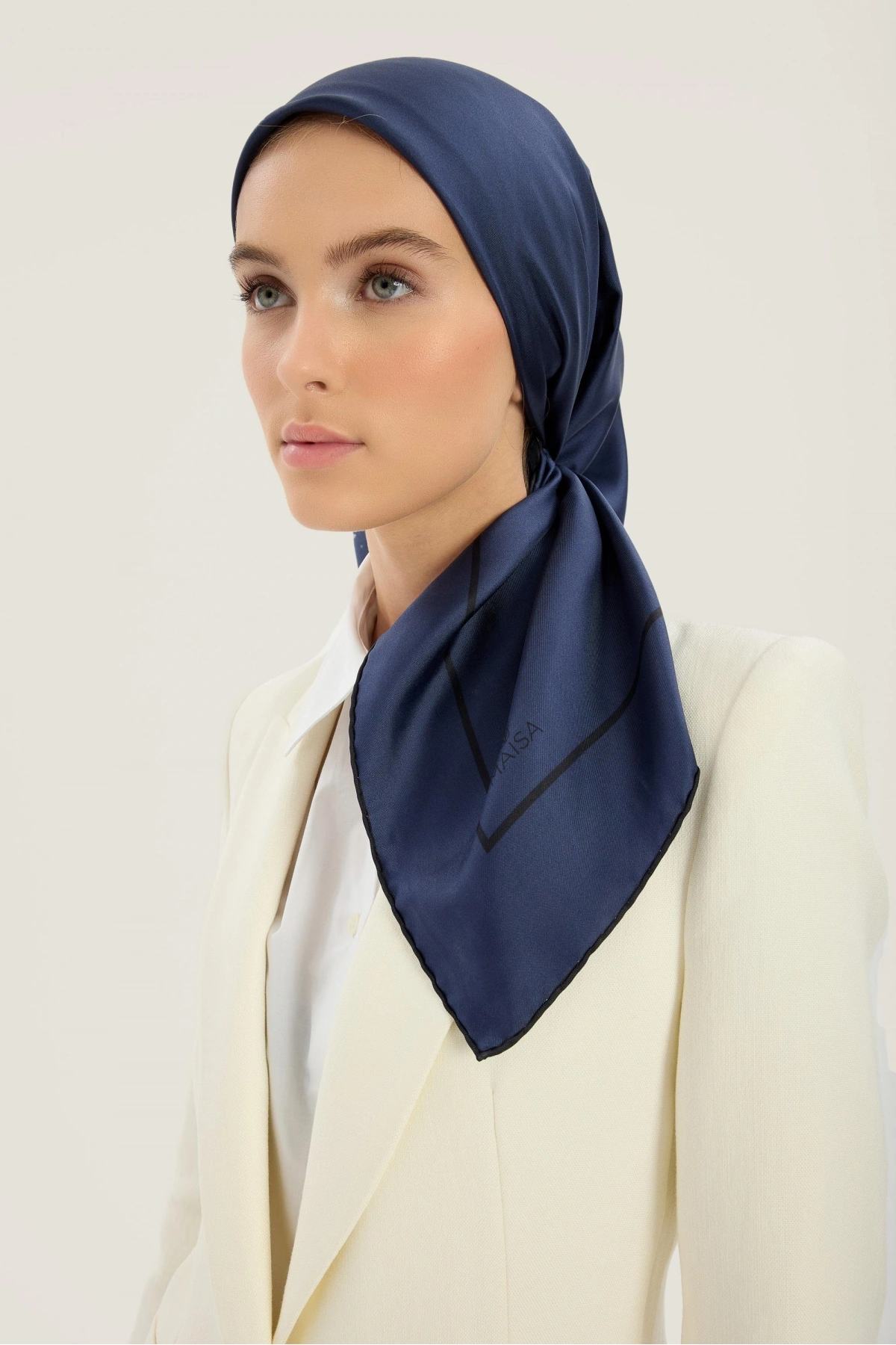 Maisa PAK TİVİL İPEK EŞARP 90*90 CM - SAKS