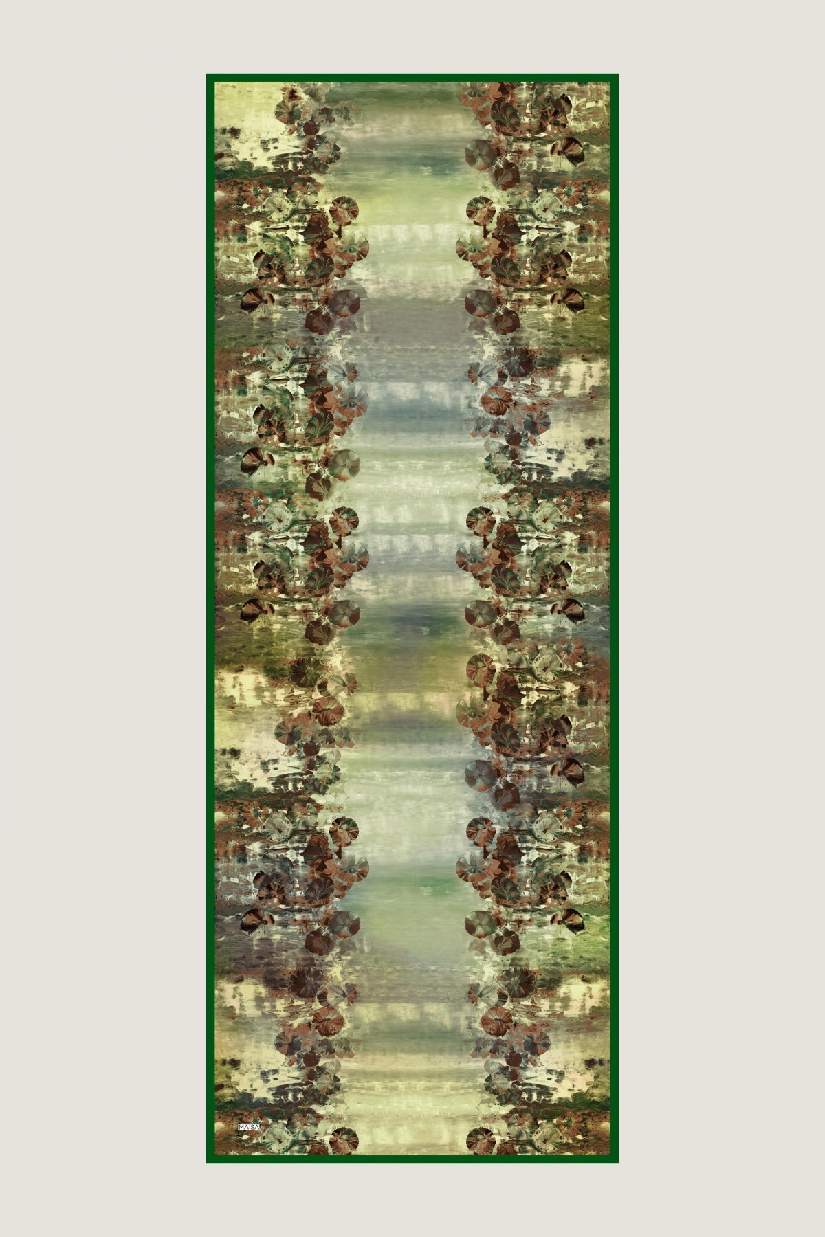 Maisa YONCA PAMUK İPEK ŞAL 70*190 CM - YEŞİL