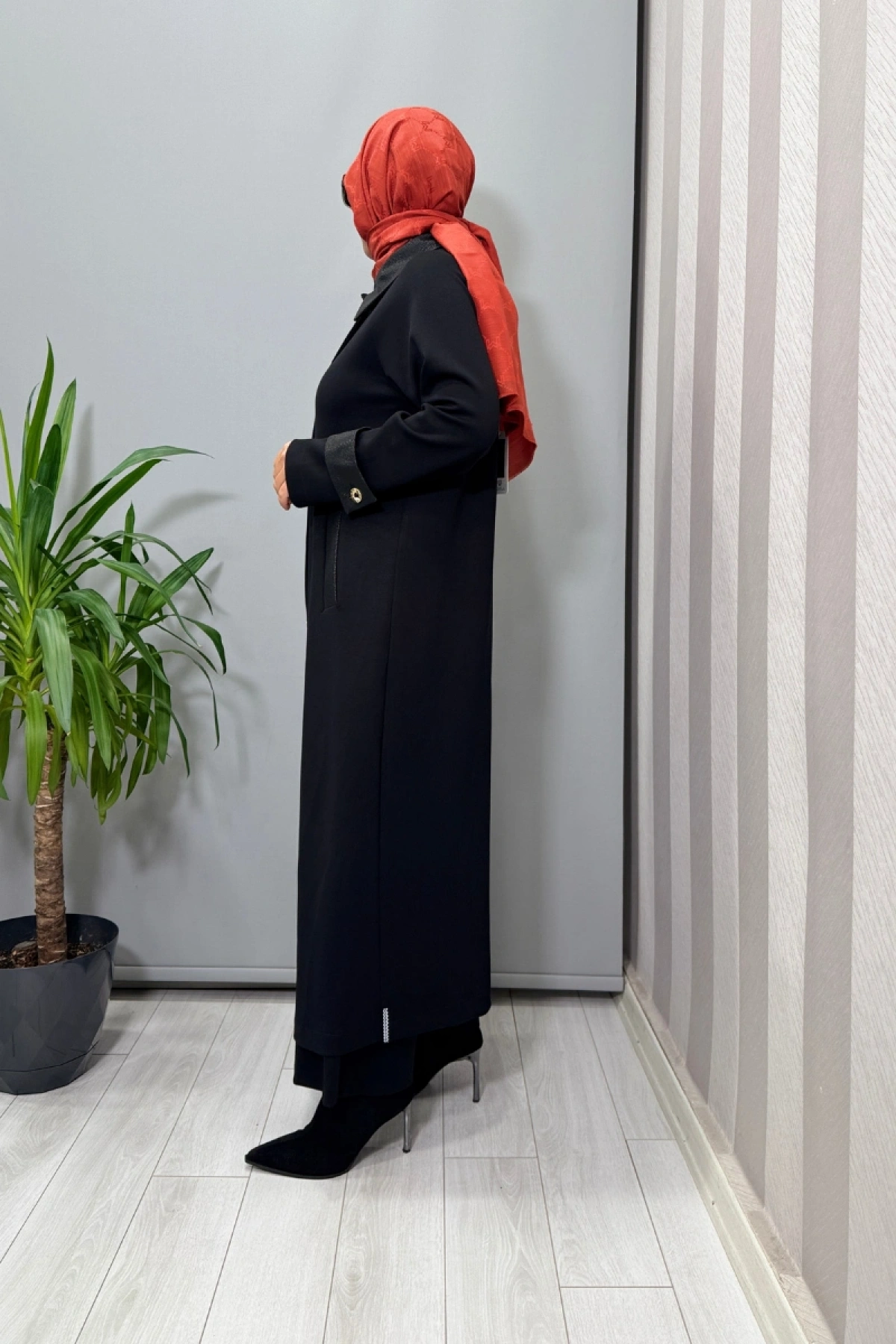 Mascara Deri Detaylı Kap Siyah 56MK6107