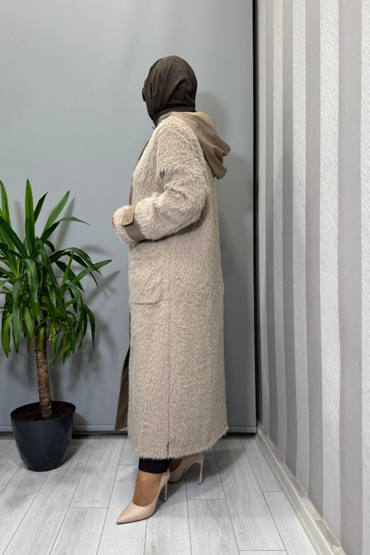 Mascara Dik Yaka Cepli Kap Vizon 56MK6112