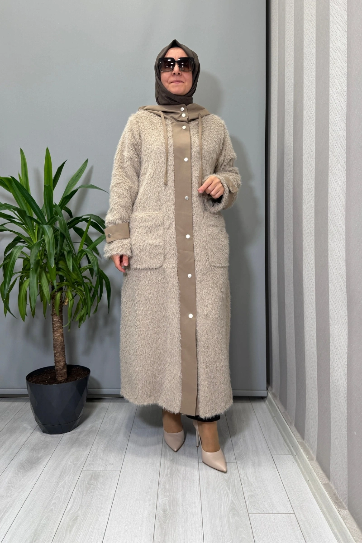 Mascara Dik Yaka Cepli Kap Vizon 56MK6112