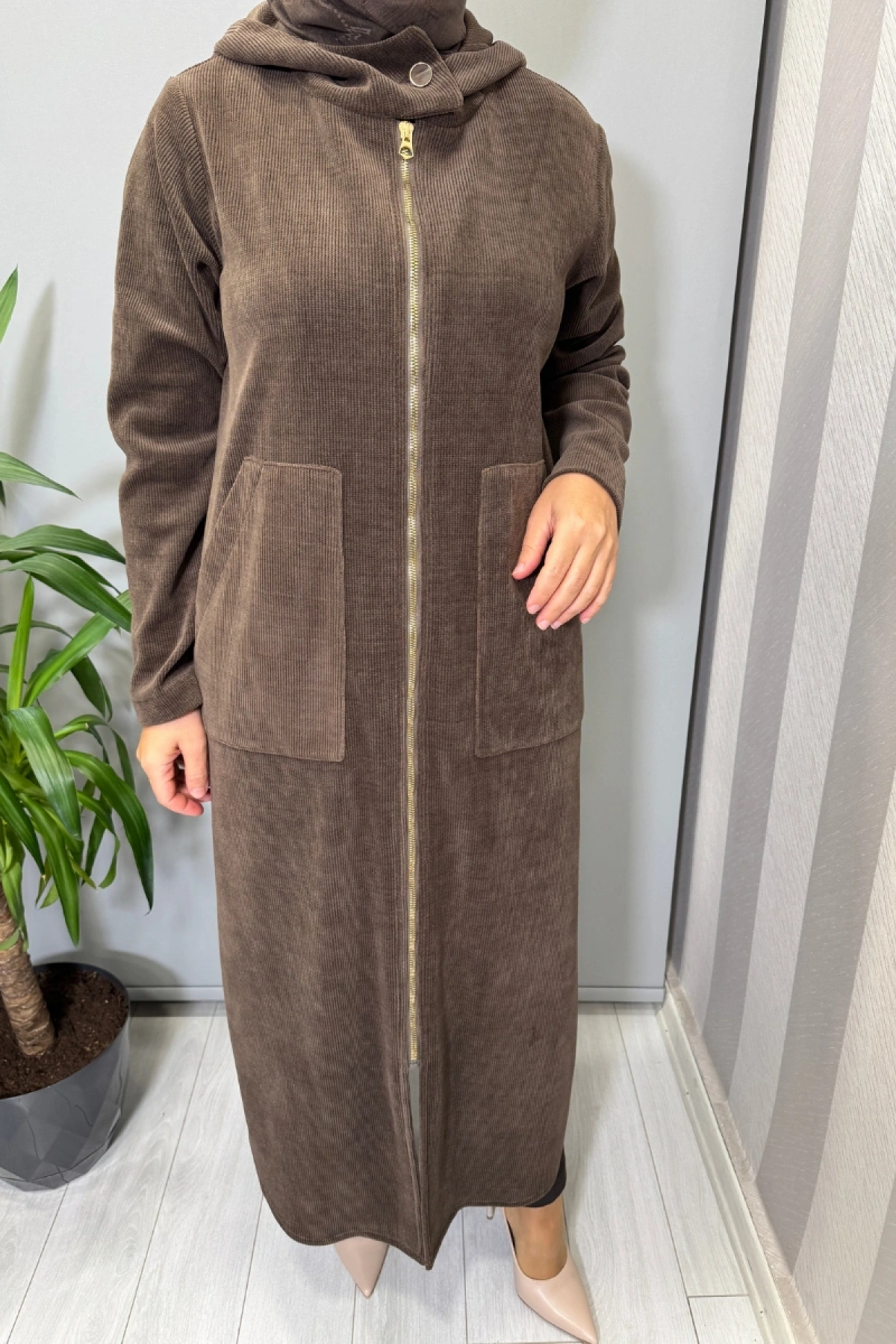 Mascara Önü Fermuarlı Kap Kahve 56MK6134